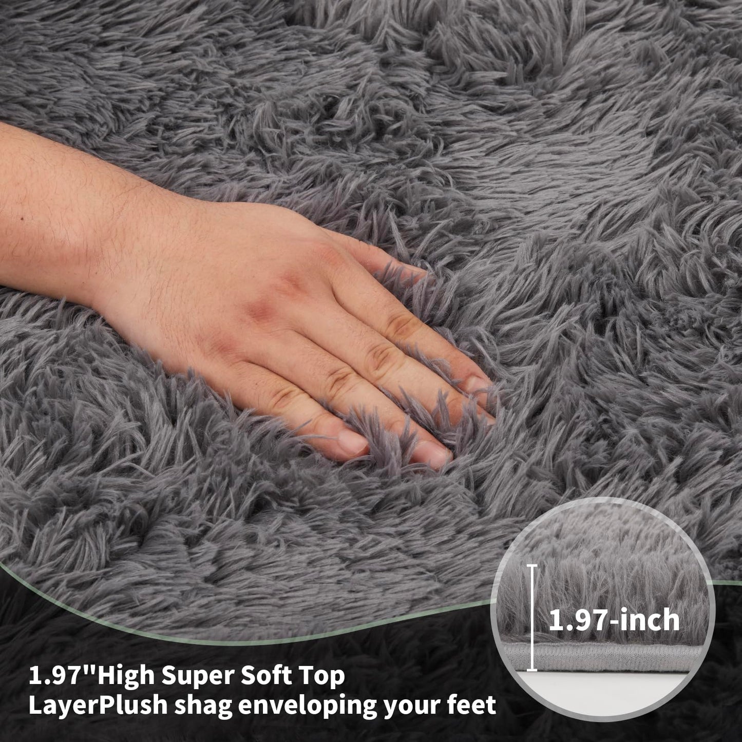 Area Rugs for Bedroom, Living Room Fluffy Rug, Large Area Rug Shag Shaggy Carpet Soft Plush Furry Bedside Rug, Machine Washable Area Rugs