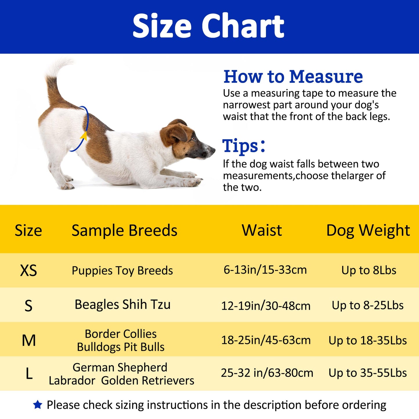Dono Disposable Male Dog Diapers Dog Wraps Super Absorbent Soft Pet Diapers, Including Four Sizes, Extra Small, Small, Medium, Large, Diapers Wetness Indicator-48pcs (L-48 Count)