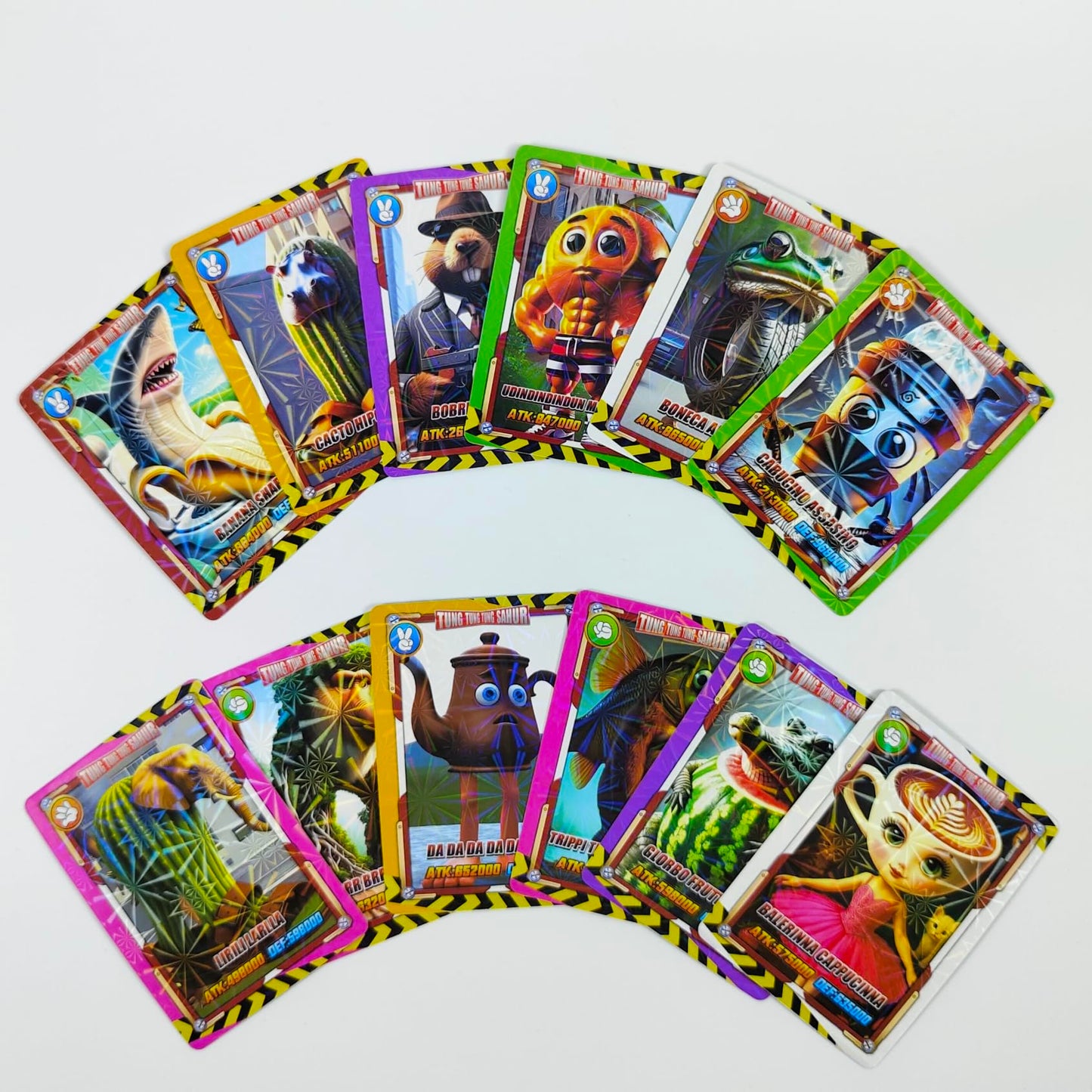 288PCS Italian Brainrot Cards, 2025 Official 1 Boxed (36 Packs ; 288 PCS), Featuring Characters Like Tralalero Tralala and Tung Tung Tung Sahur, Gold Card Flash Card Collection