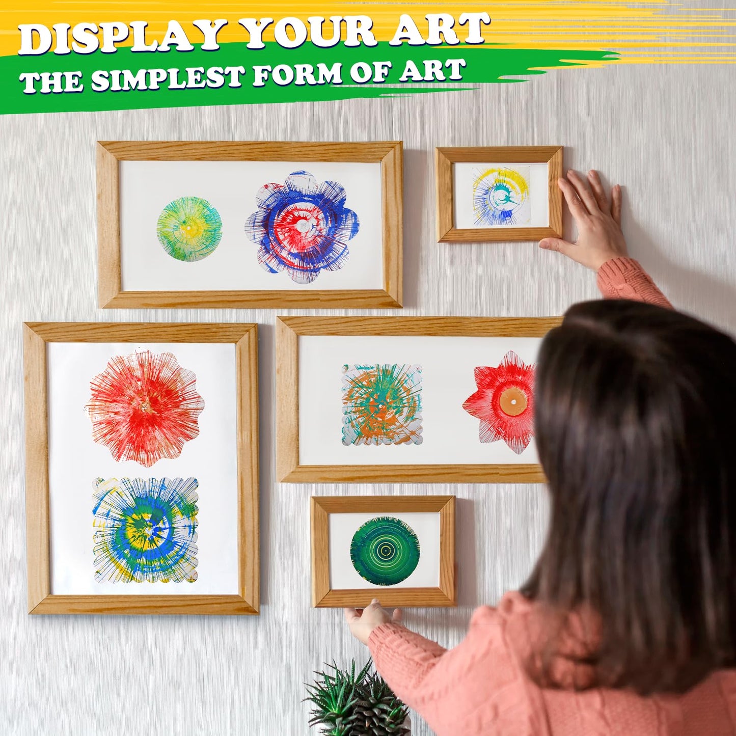 Arts and Crafts for Kids Ages 4-8,Paint Spin Art Machine Kit,Art Craft Set for 6-9 Year Old,Cool Painting Spinner Toys Kits Set,Art Supplies Birthday Gifts for Boy Girl Ages 6 7 8 9 10 11 12 (Green)