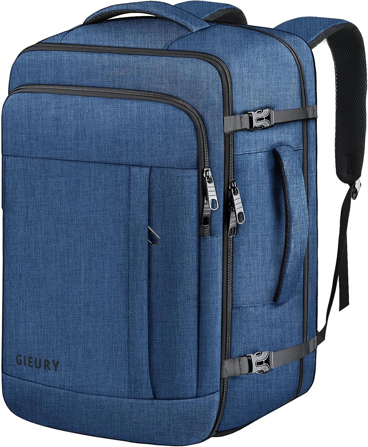 Carry On Backpack, Extra Large 50L Travel Backpack for Men & Women, Expandable Backpack For Airplanes, 17 Inch Laptop Backpack, Luggage 40L Daypack Lightweight Business Weekender Bag, Blue