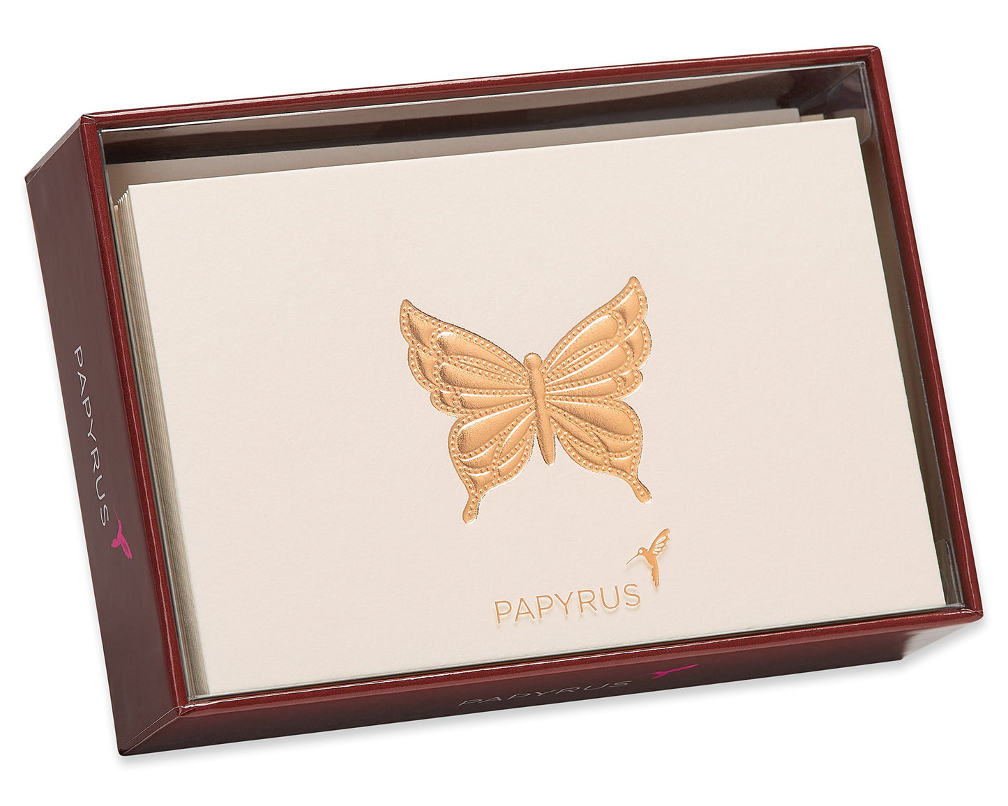 Papyrus Blank Cards with Envelopes, Gold Butterfly (16-Count)