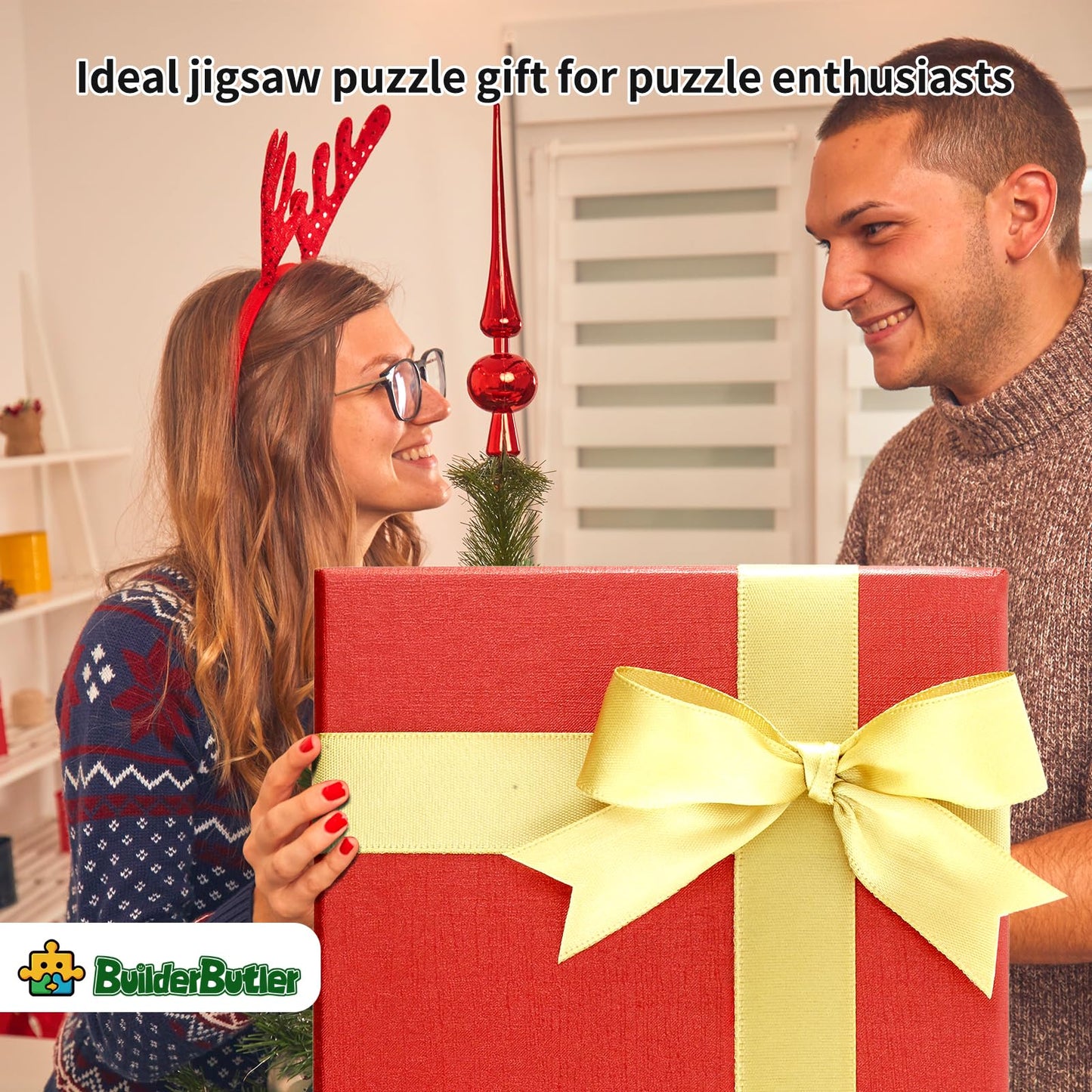 BuilderButler 1000 Pieces Rotating Puzzle Board with 4 Drawers,30.9"x23.2" Portable Wooden Jigsaw Puzzle Table with Lazy Susan Spinning Cover for Adults