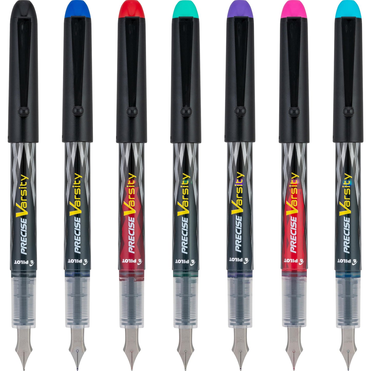 Pilot Varsity Disposable Fountain Pens, 7-Pack Pouch, Assorted Color Inks -90029