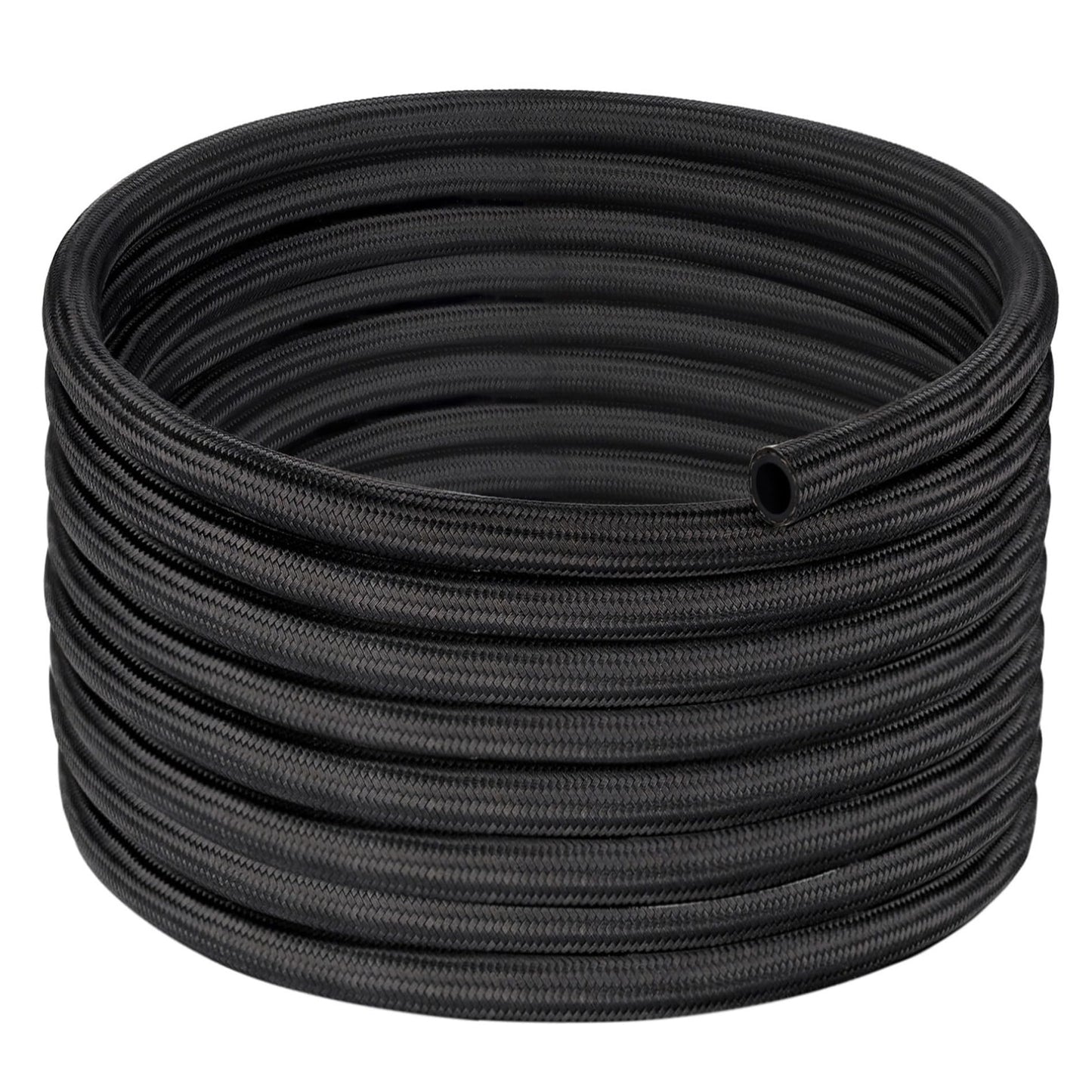 EVIL ENERGY 6AN Fuel Line, Nylon Braided Fuel Line Hose, for Fuel Return Line, Oil Feed Line (CPE 10FT, Black, 0.34 Inch ID)