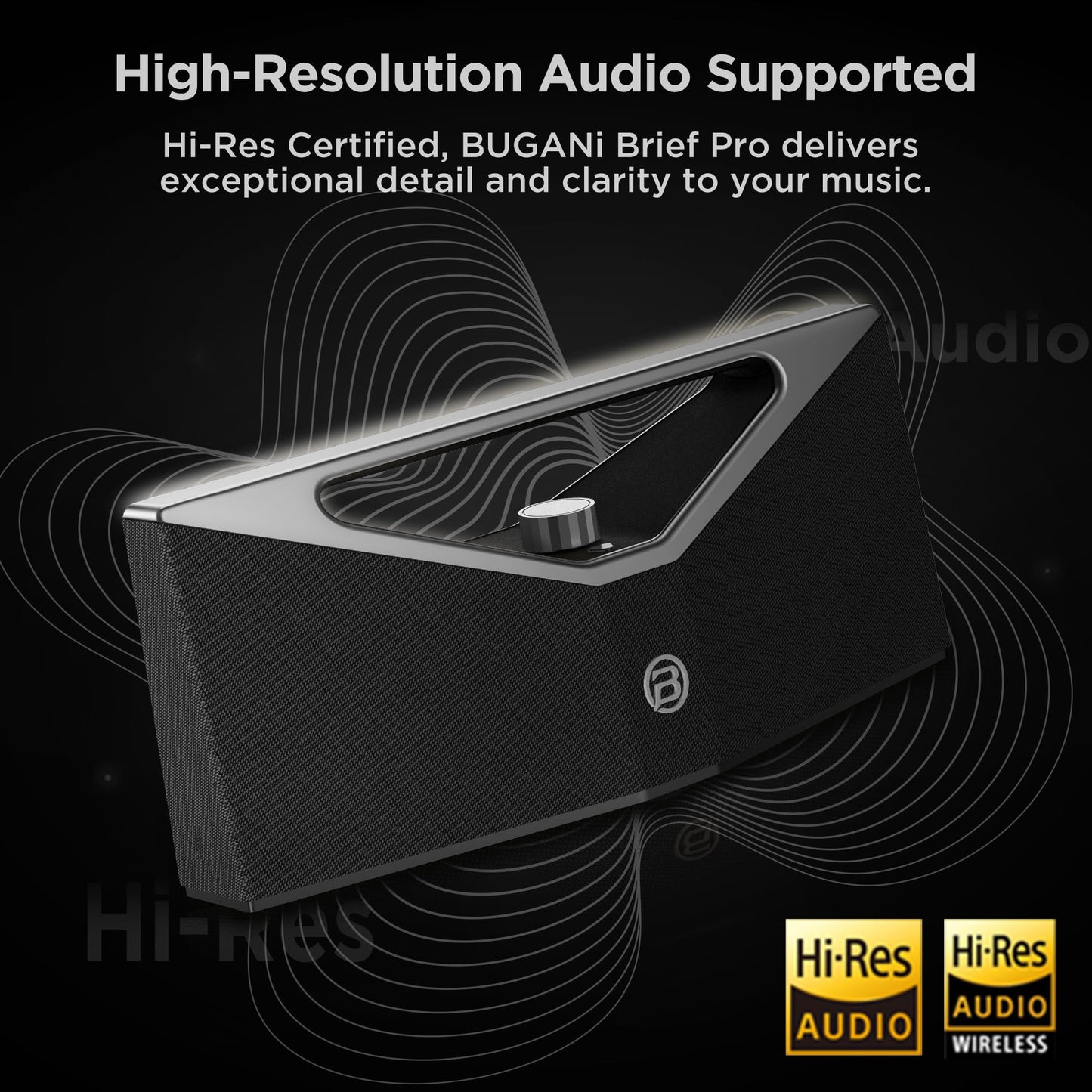 BUGANI Bluetooth Speaker Loud 160W,Waterproof Large Bluetooth Speaker Subwoofer Hi-Res Audio, 12H Playtime Party Outdoor Speakers for Camping, Beach, Golden