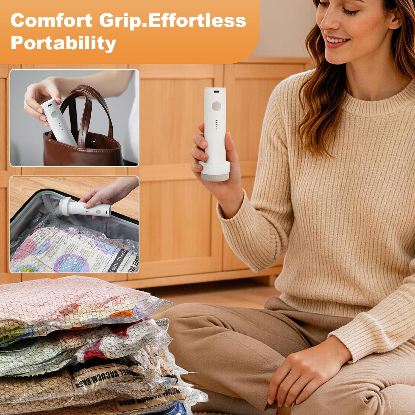 15 Pack Travel Vacuum Storage Bags for Clothing with Portable Electric Pump, Space Saver Vacuum Seal Bag, Compression Packing Bag for Clothes Luggage & Suitcase, Cruise Vacation & Travel Essentials