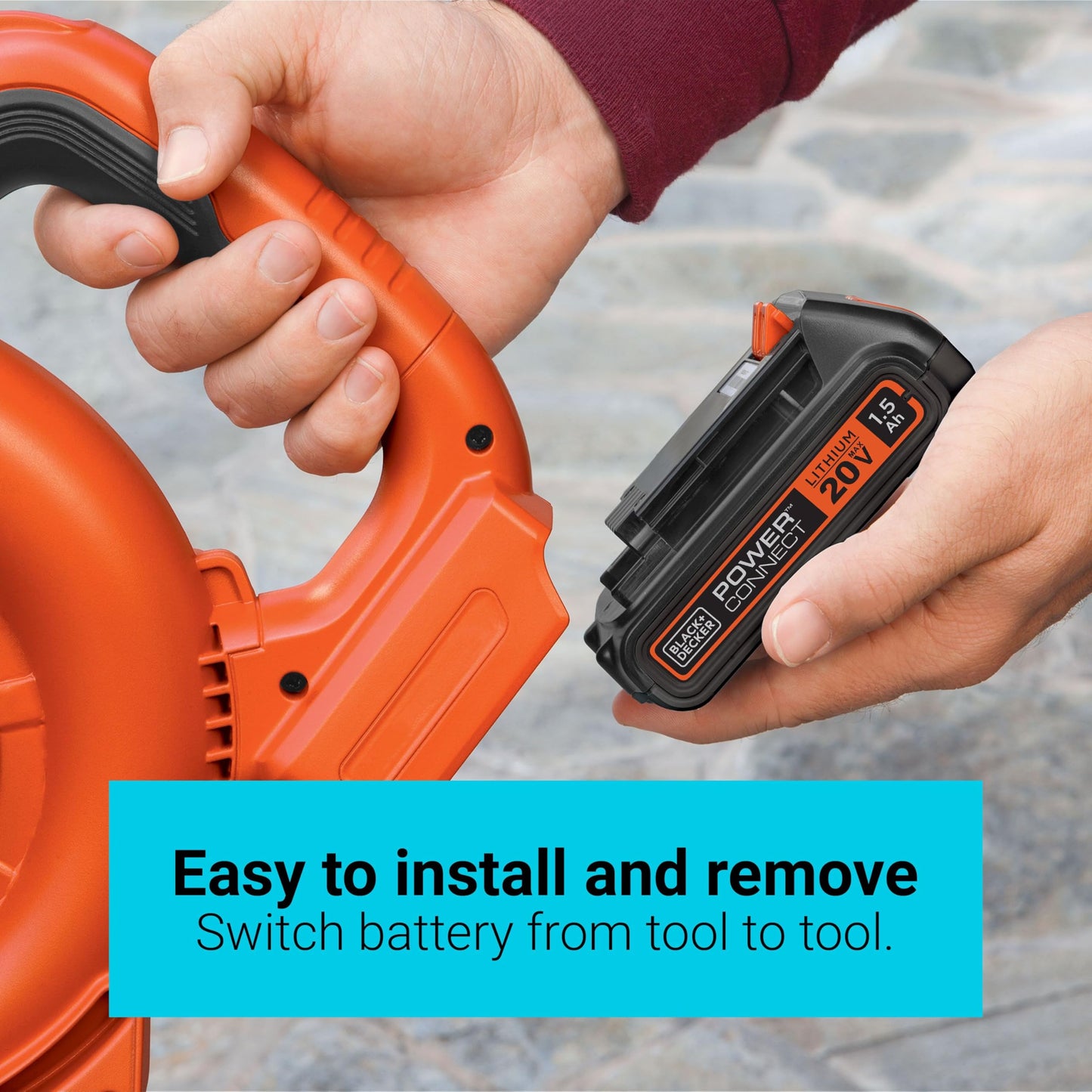 BLACK+DECKER 20V MAX* POWERCONNECT 1.5Ah Lithium Ion Battery (LBXR20)