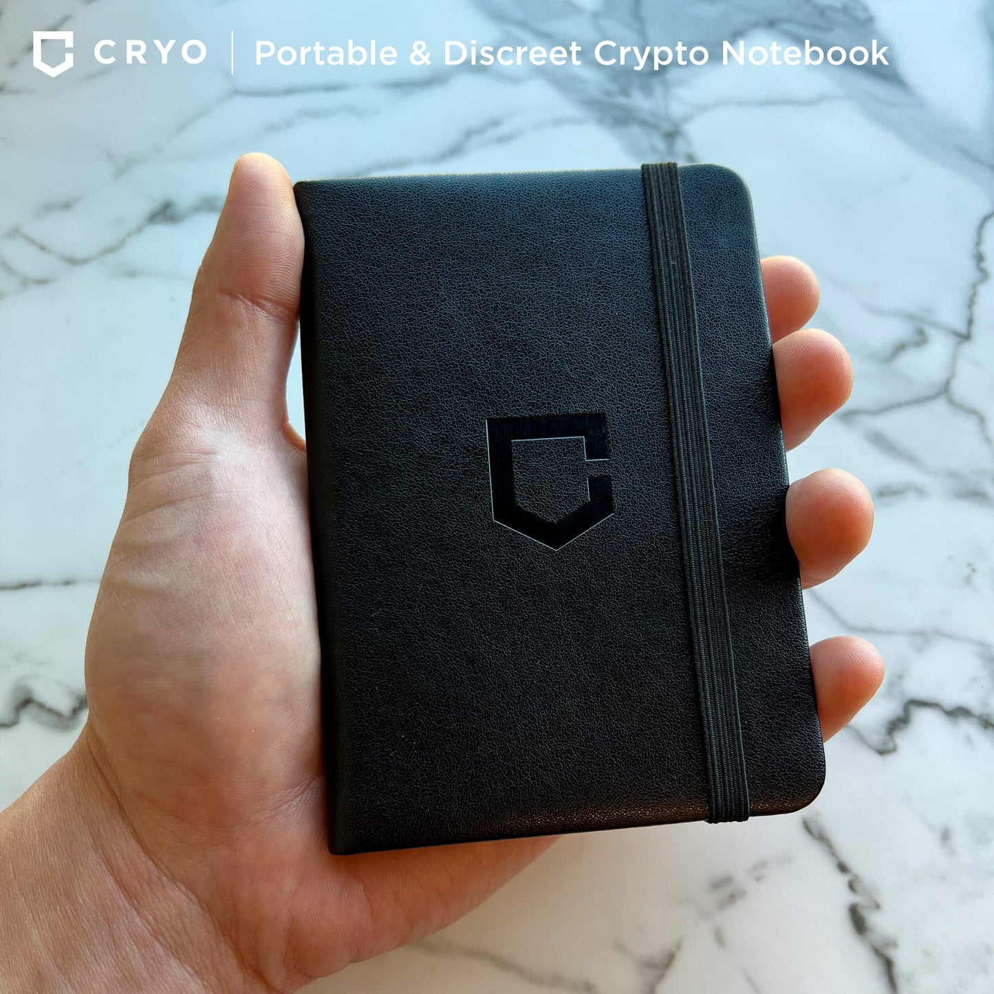 CRYO Crypto Seed Phrase Storage Notebook - Waterproof Bitcoin Recovery Phrase Crypto Password Keeper - 12 to 24 Word Cold Wallet Backup - Mnemonic Passphrase Stone Paper Book - Pocket Size 2-Pack
