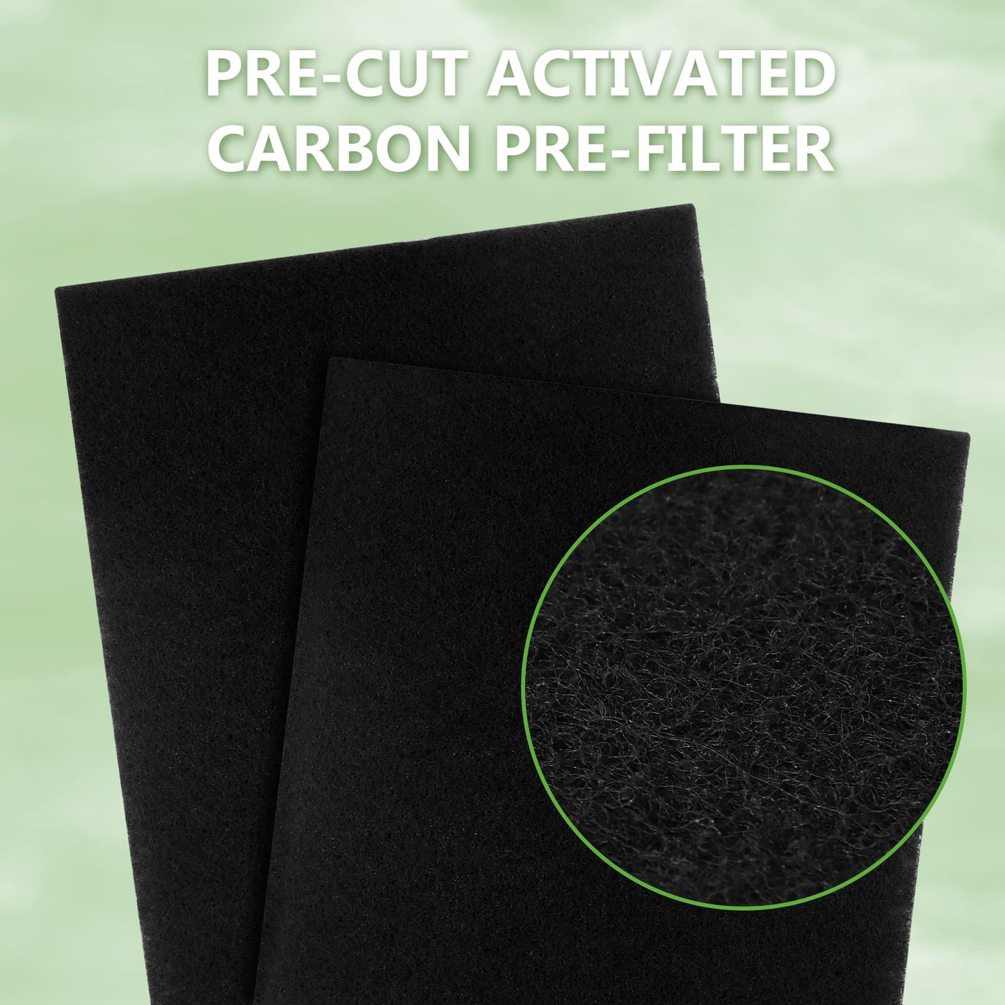 CPGSY HPA300 HEPA Filter Repalcement Set, Compatible with Purifier HPA300 HPA200 HPA100 HPA304 HPA5300 HPA8350 HPA300VP, 6 H13 HEPA R Filter + 6 Activated Carbon Pre-Cut A Pre-Filters, Value 6 Pack.
