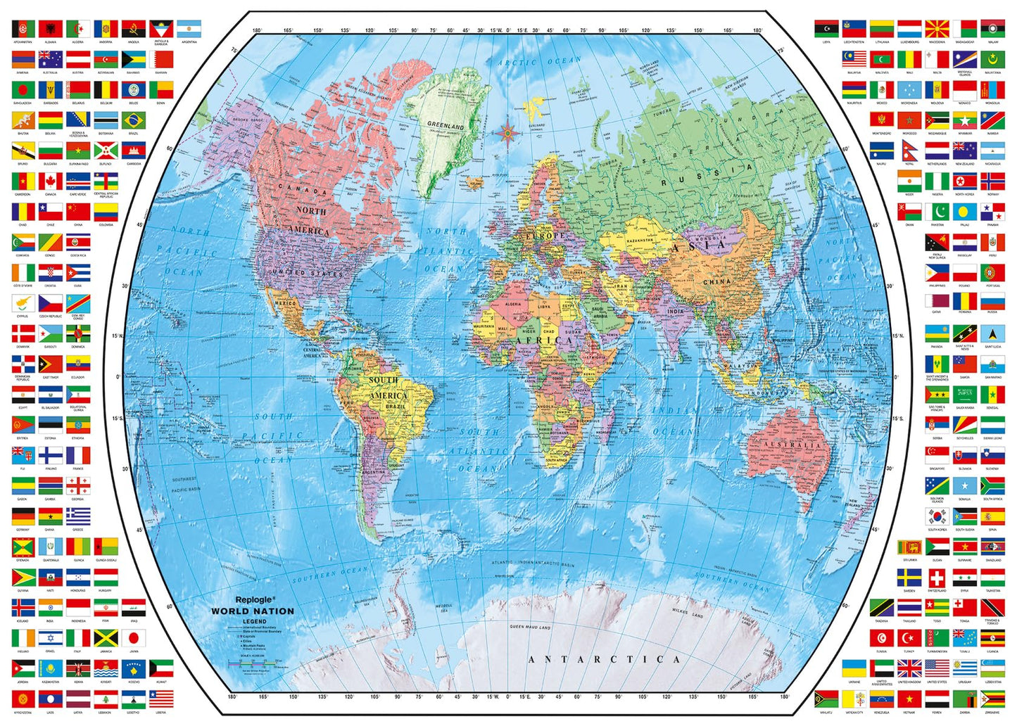Ravensburger Political World Map 1000 Piece Jigsaw Puzzle for Adults - 12000664 - Handcrafted Tooling, Made in Germany, Every Piece Fits Together Perfectly