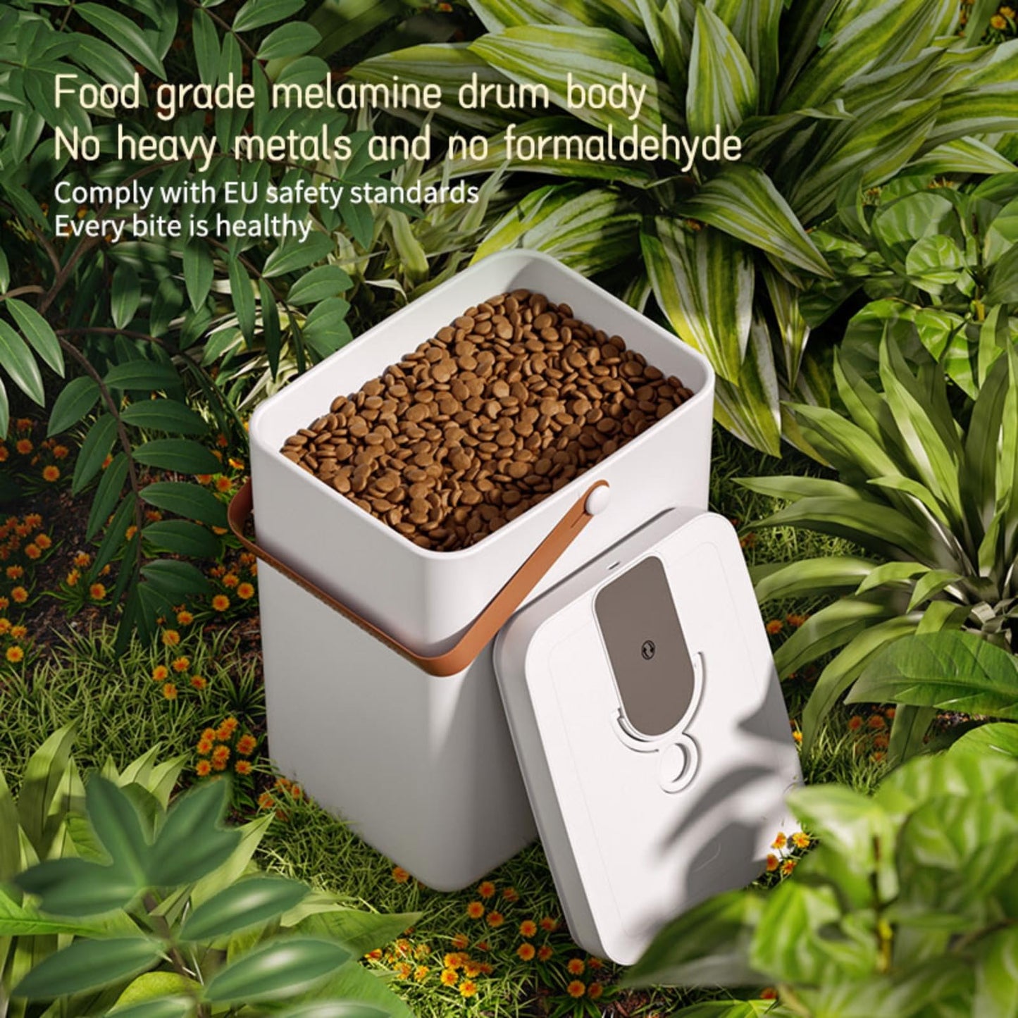 EPWIOR Smart Vacuum Sealed Pet Food Storage Container, Moisture-Proof,Dog Food Storage，Dog Food Storage Container,Food Storage For Dogs,Cat Food Container(White)