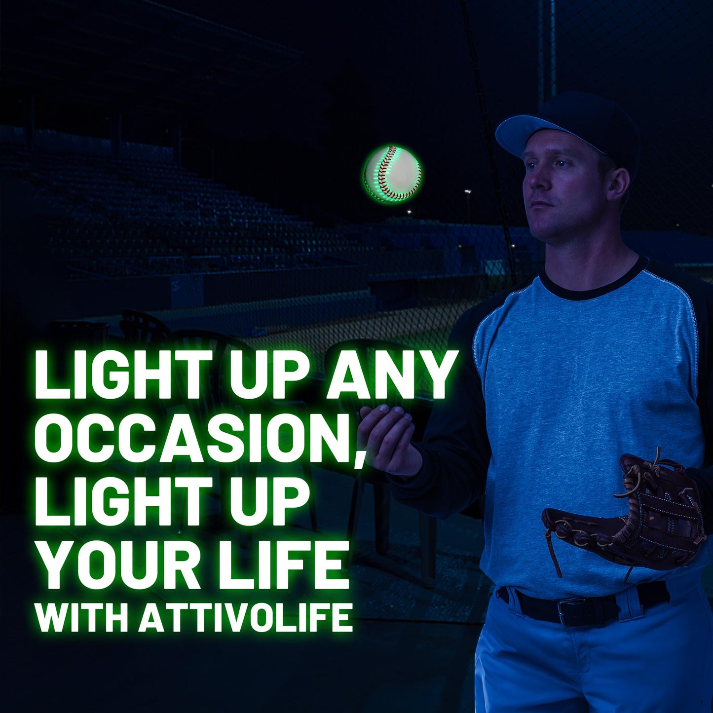 Light Up Baseball, Glow in The Dark Baseball for Boys Teens, Rechargeable Outside Baseball Game Accessories Toy with 7 Color Change, Ideal Gifts on Birthday Christmas Easter