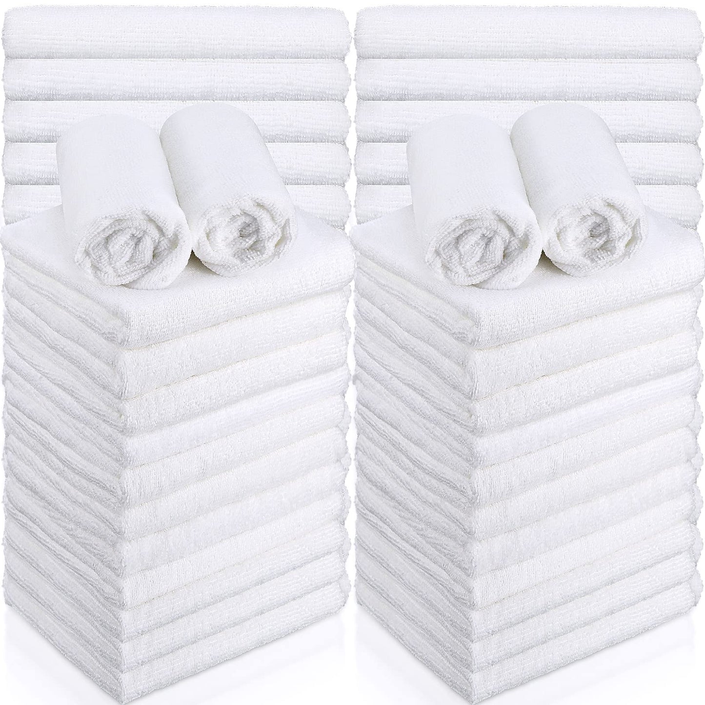 Shimeyao 36 Pack Bleach Proof Towels Microfiber Absorbent Bleach Resistant Hair Quick Dry Towels Bulk for Gym Bath Spa Home Hair Drying, 16 x 27 Inches (White)