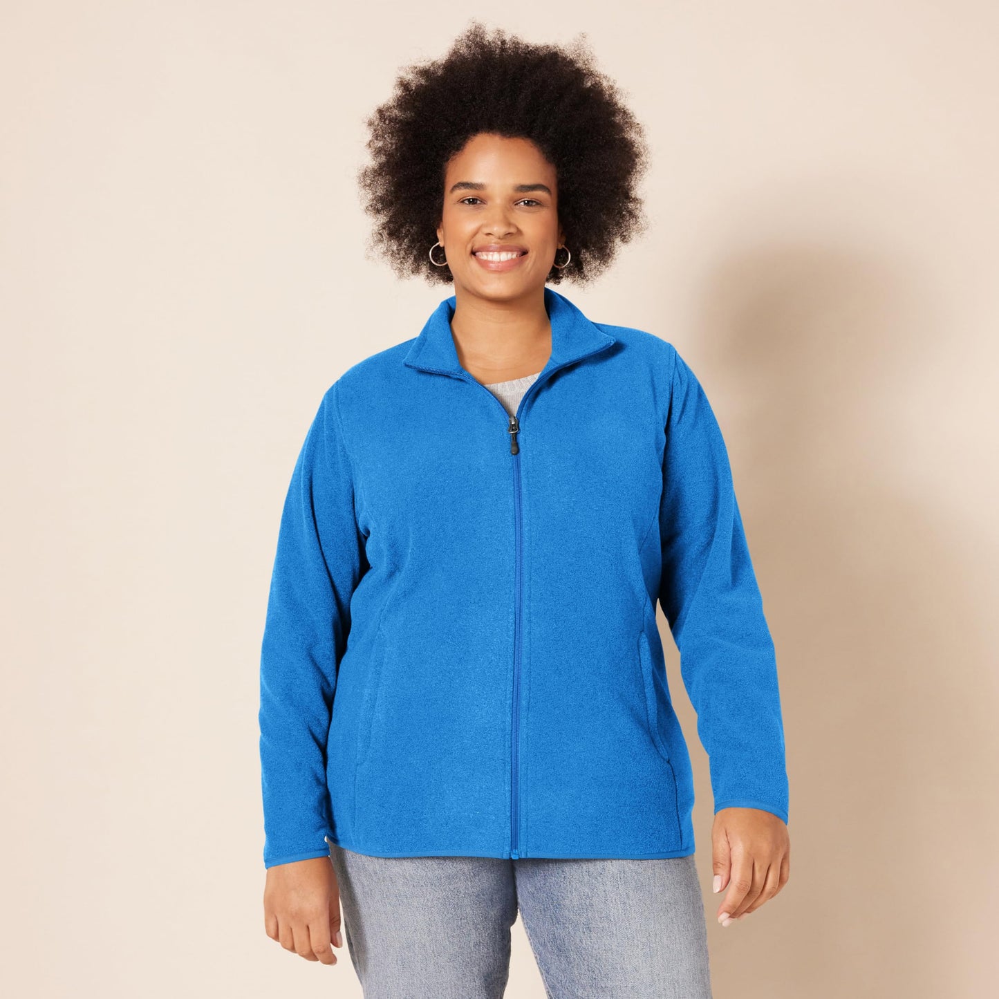 Amazon Essentials Women's Classic-Fit Full-Zip Polar Soft Fleece Jacket (Available in Plus Size), Royal Blue, X-Large