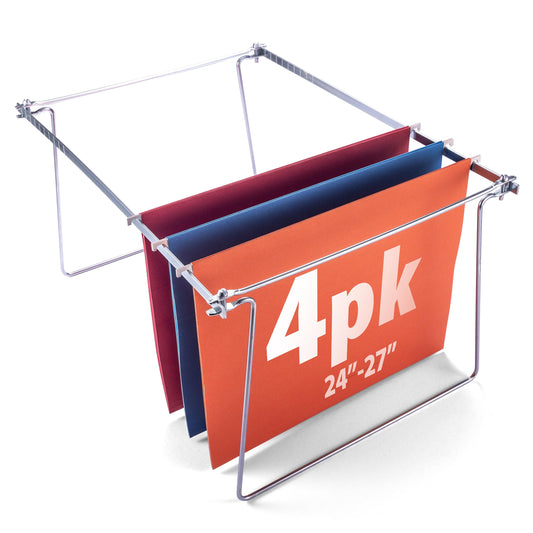 Officemate Hanging File Frame, 24" - 27", Letter Size, Steel, 4 Sets (91965)