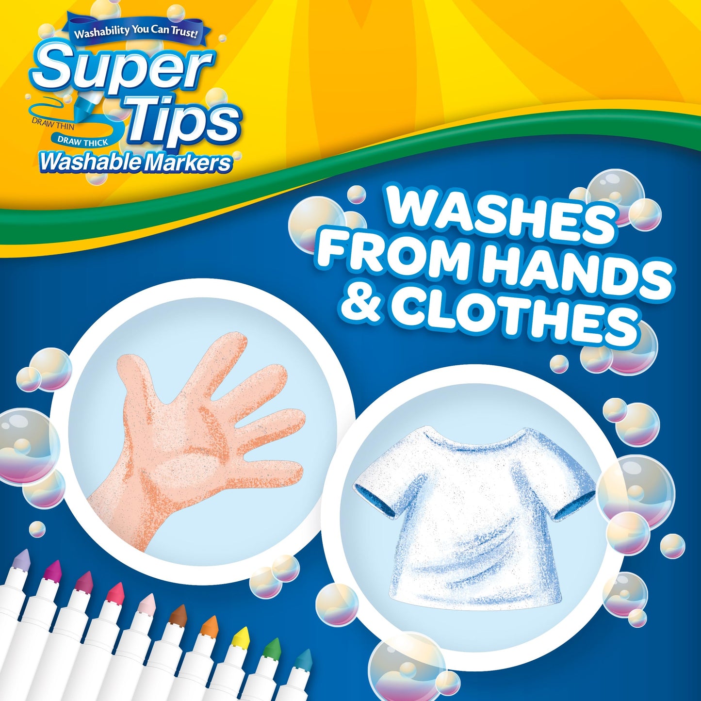 Crayola Super Tips Washable Markers, 120 Count, Holiday Toys, Gift for Boys and Girls, Kids, Stocking, Arts and Crafts, Gifting