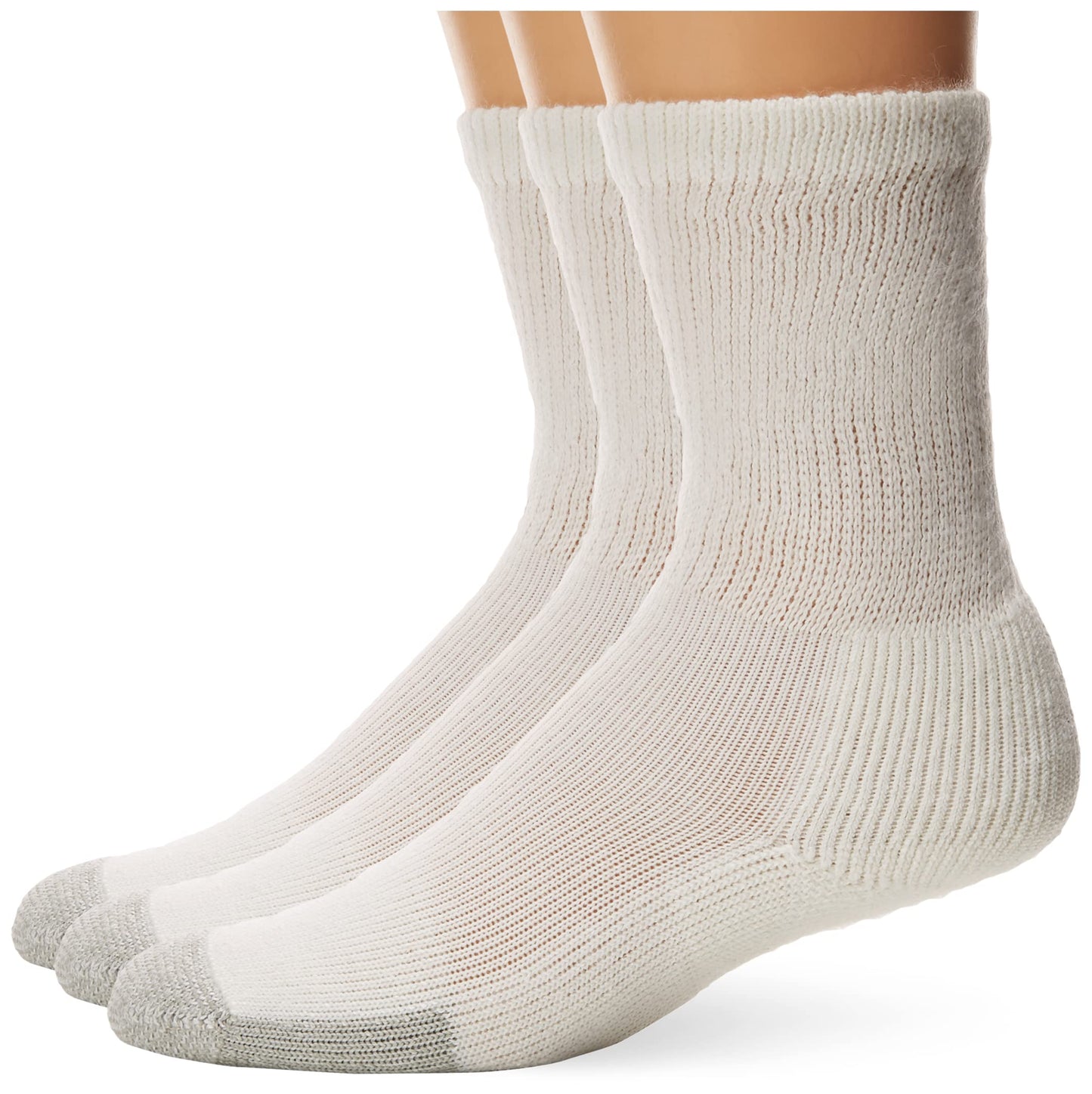 Thorlo Men's Tennis Crew Sock 3 Pack, White, 11