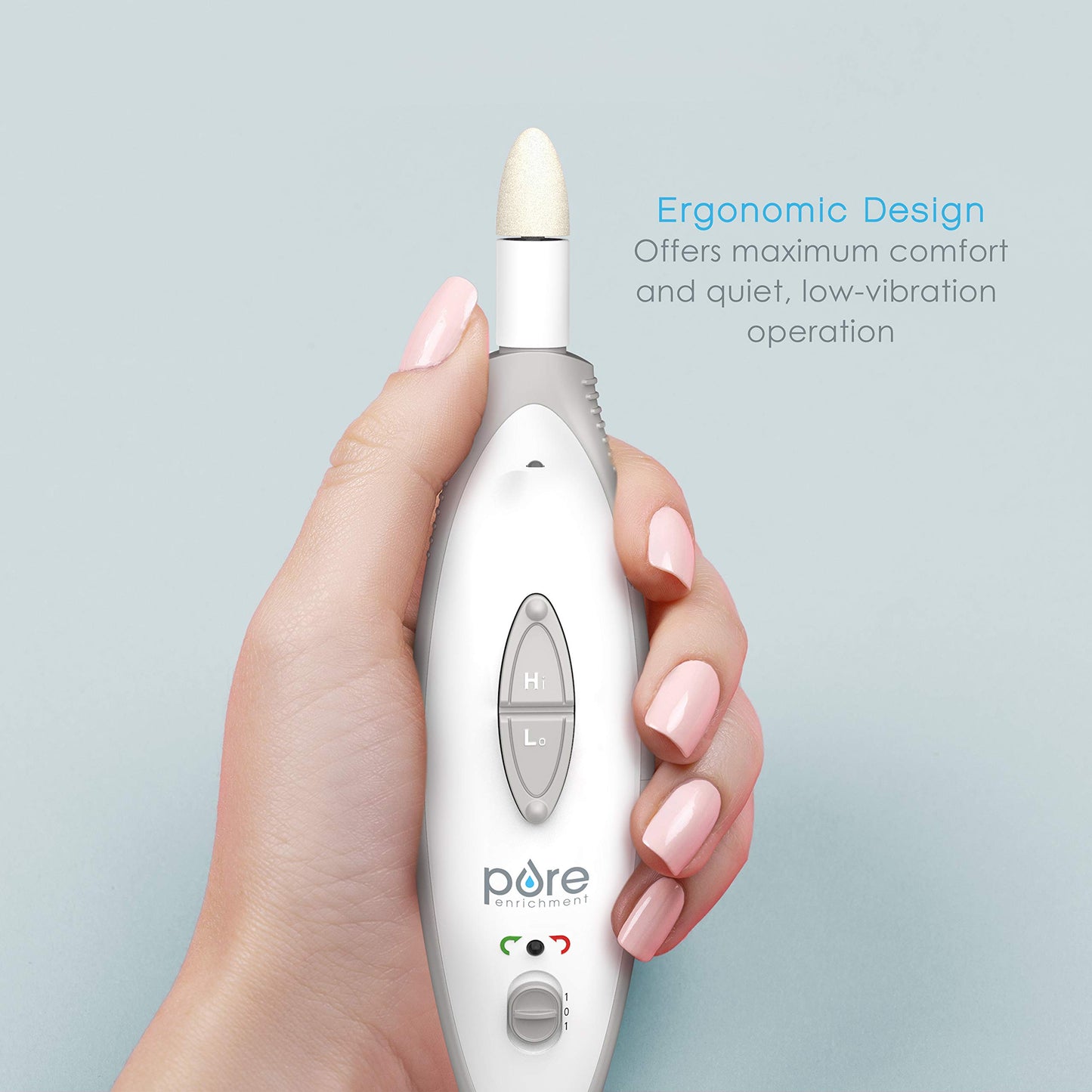 PureNails 7-piece Professional Manicure & Pedicure System - Powerful Electric Nail Drill for Salon-quality Grooming of Hands & Feet At Home