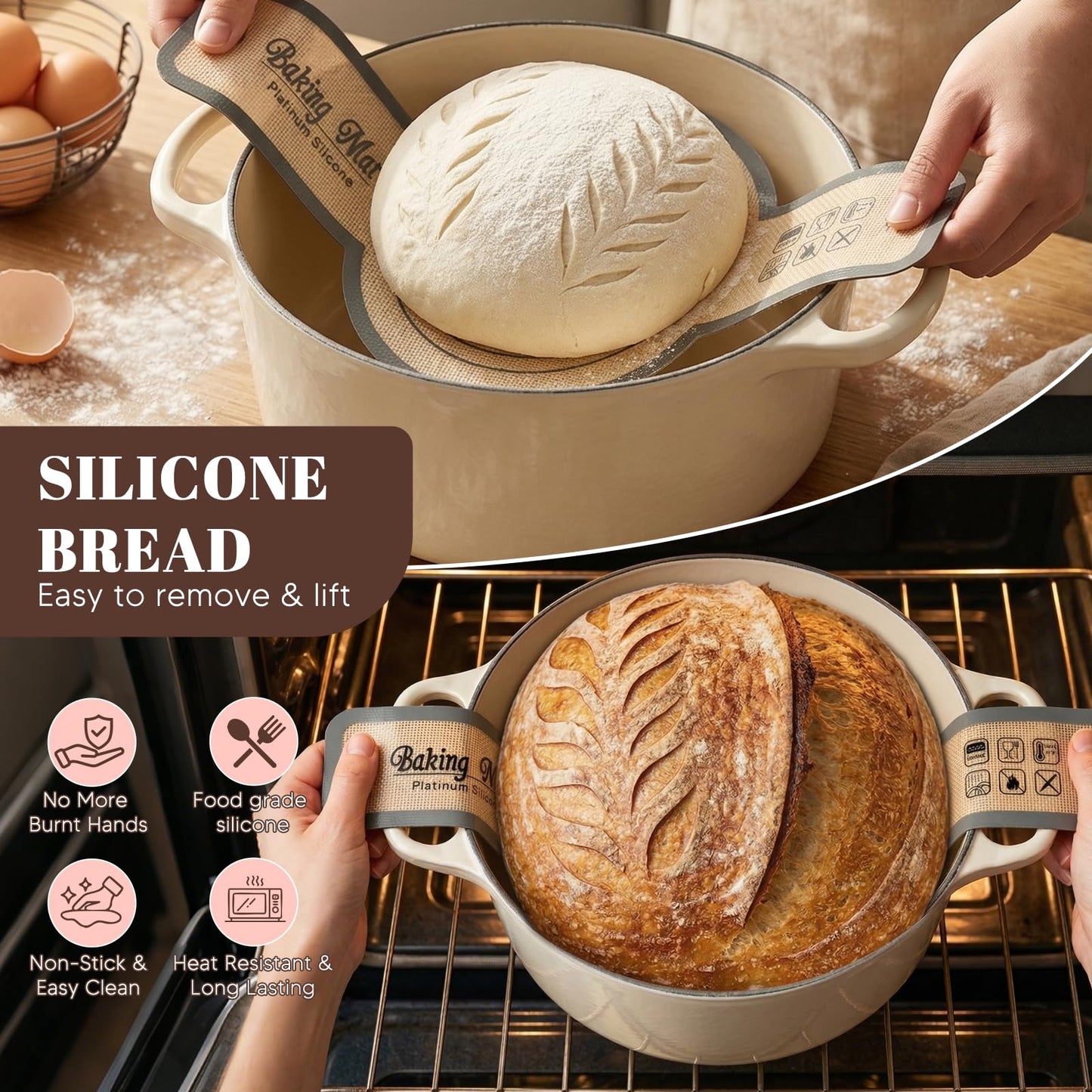 MQFORU Sourdough Bread Starter Kit, 30Pcs Sourdough Starter Kit, 9" Round and 10" Oval Banneton Proofing Basket 730ml Starter Jar, Easy to Fold and Washable Microwave-Safe, Gift for Baking Enthusiasts