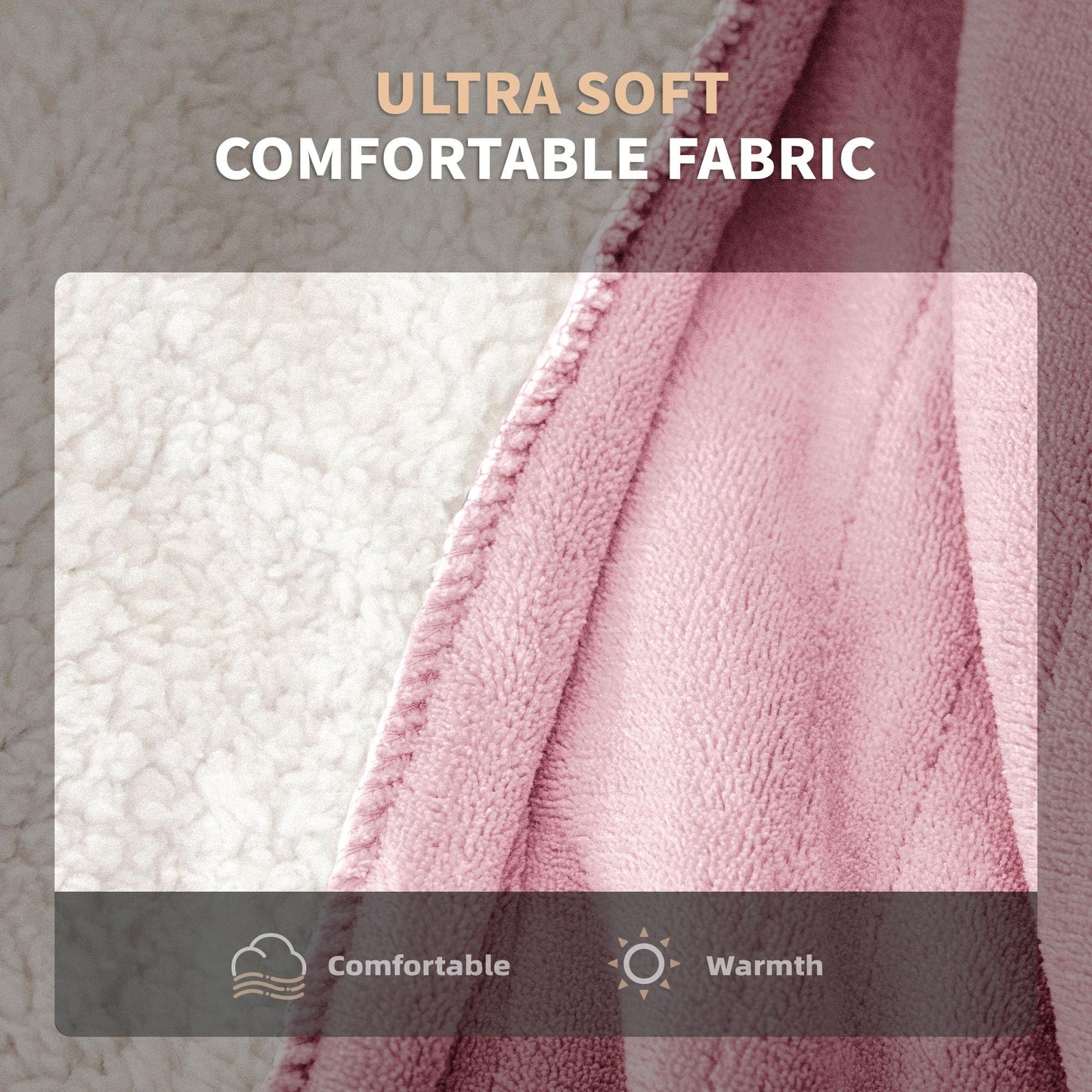 JET'S HOME Heated Blanket 50"x60" - ETL Certified Flannel Electric Blanket Throw Machine Washable Heating Blanket with 5 Heating Levels 3 Hours Auto-Off Overheating Protection Gifts for Women (Pink)