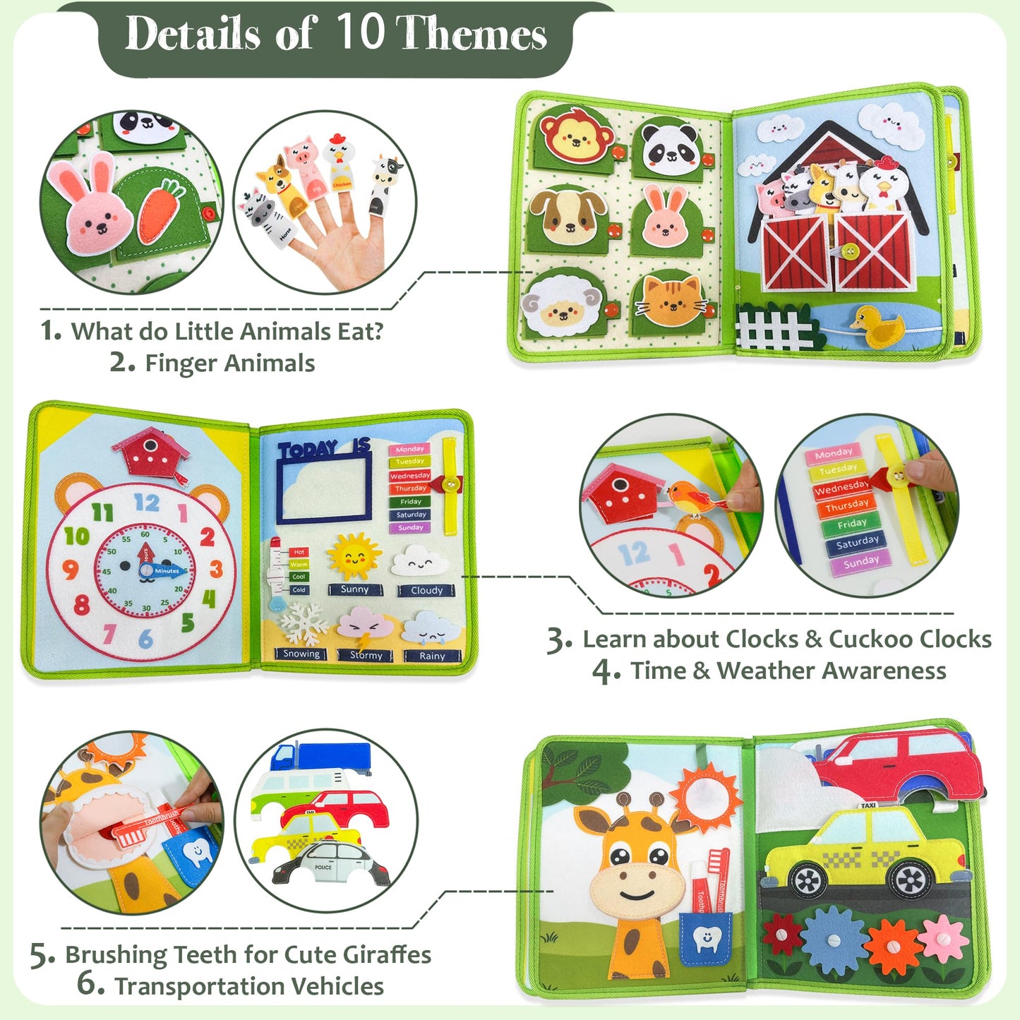 MutoToy® Busy Books for Toddlers 1-3, 22 in 1 Montessori Busy Board for 1 2 3 Years Old, Educational Toddler Toys with Life Skills, Matching, Toddlers Travel Toys Ideal Gifts for 1 2 3 Boys Girls