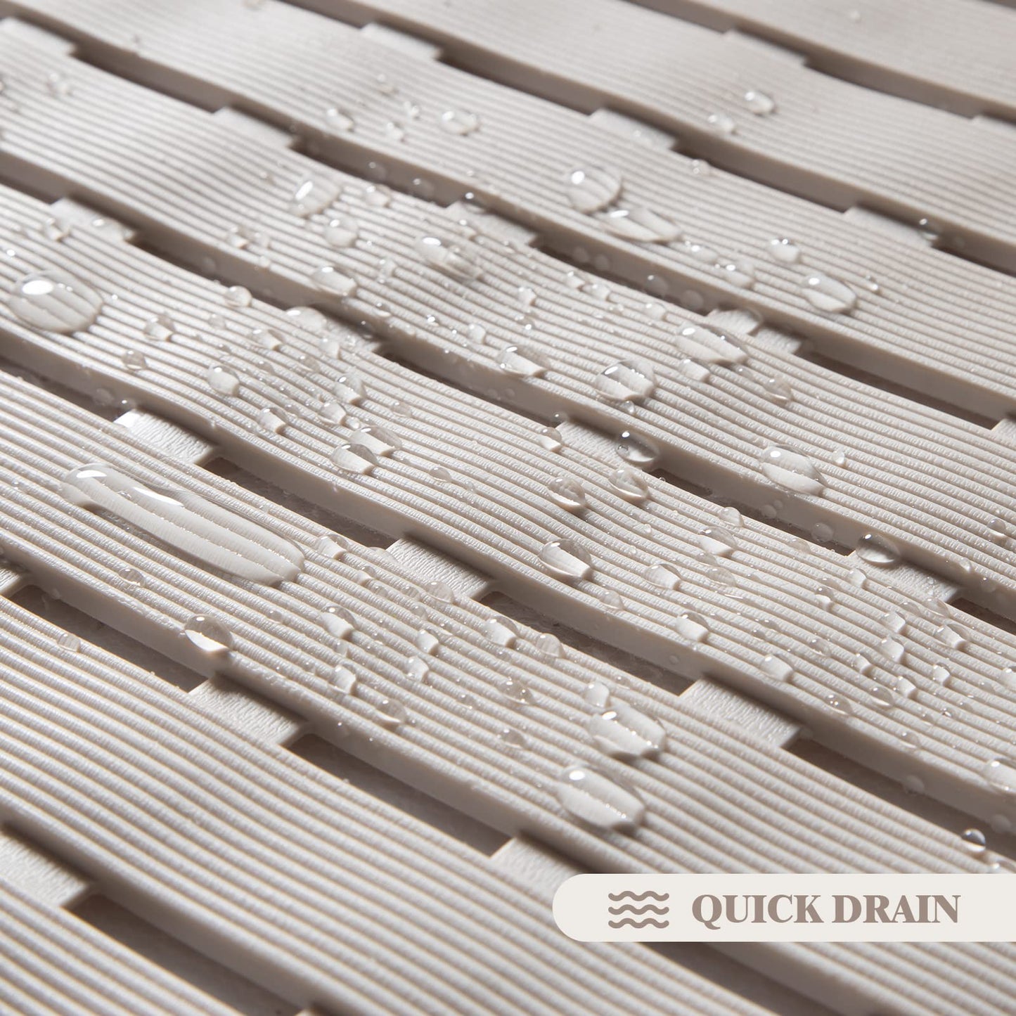 Non Slip Shower Mat - Sheepping Bathtub Mat Machine Washable Anti Slip Bath Mat for Tub, Quick Drain Tub Mat with Suction Cups for Bathroom