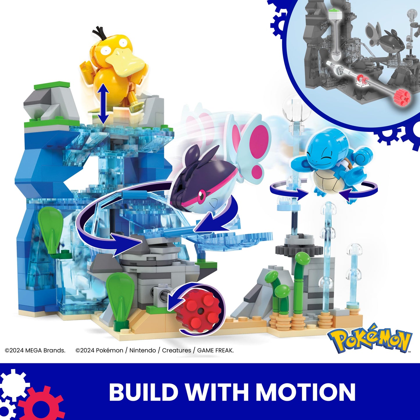 MEGA Pokémon Building Toys Set Aquatic Adventure with 319 Pieces, 2 Poseable Characters, for Kids