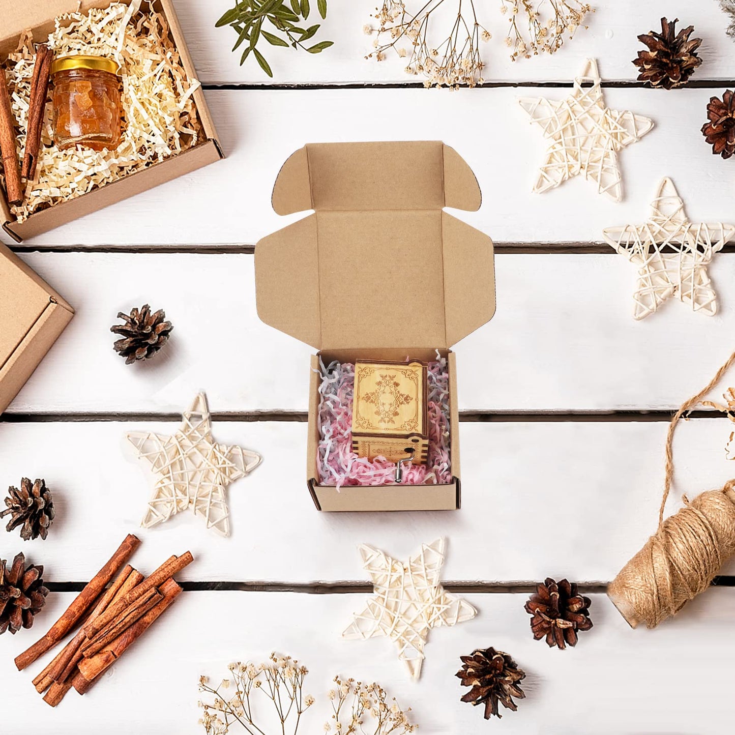 PHAREGE 4x4x2 inch Shipping Boxes 50 Pack, Brown Cardboard Gift Boxes with Lids for Wrapping Giving Women Men Presents, Small Corrugated Mailer Boxes for Packaging Mailing Small Business
