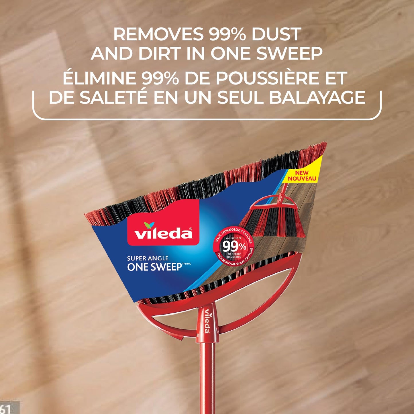Vileda Oskar Broom with Dustpan and 1 One Sweep Broom | Indoor and Outdoor | Broom with Dustpan Set