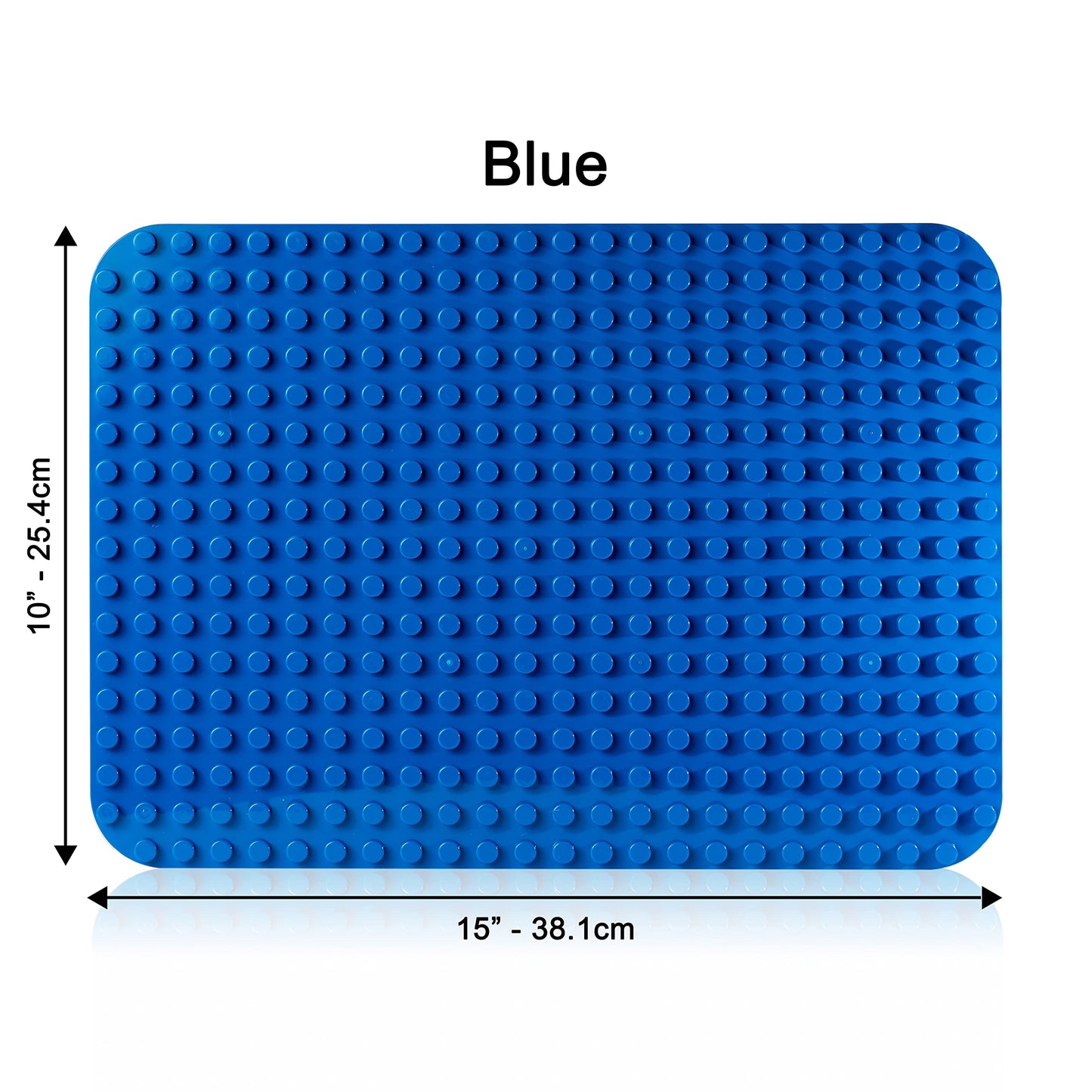 Large Building Block Base Plates Compatible with All Major Brands (4 Pack (Green, Blue, Light Green, Sand))