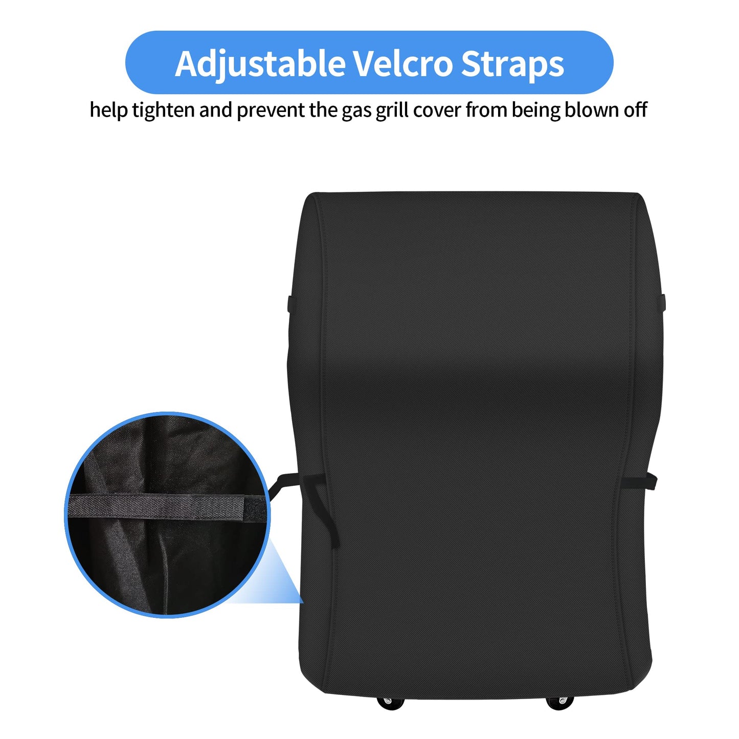 NEXCOVER 55 Inch Grill Cover - 600D Heavy Duty Waterproof and Weather Resistant BBQ Cover for Weber, Char Broil, Nexgrill - Fade Resistant, Black