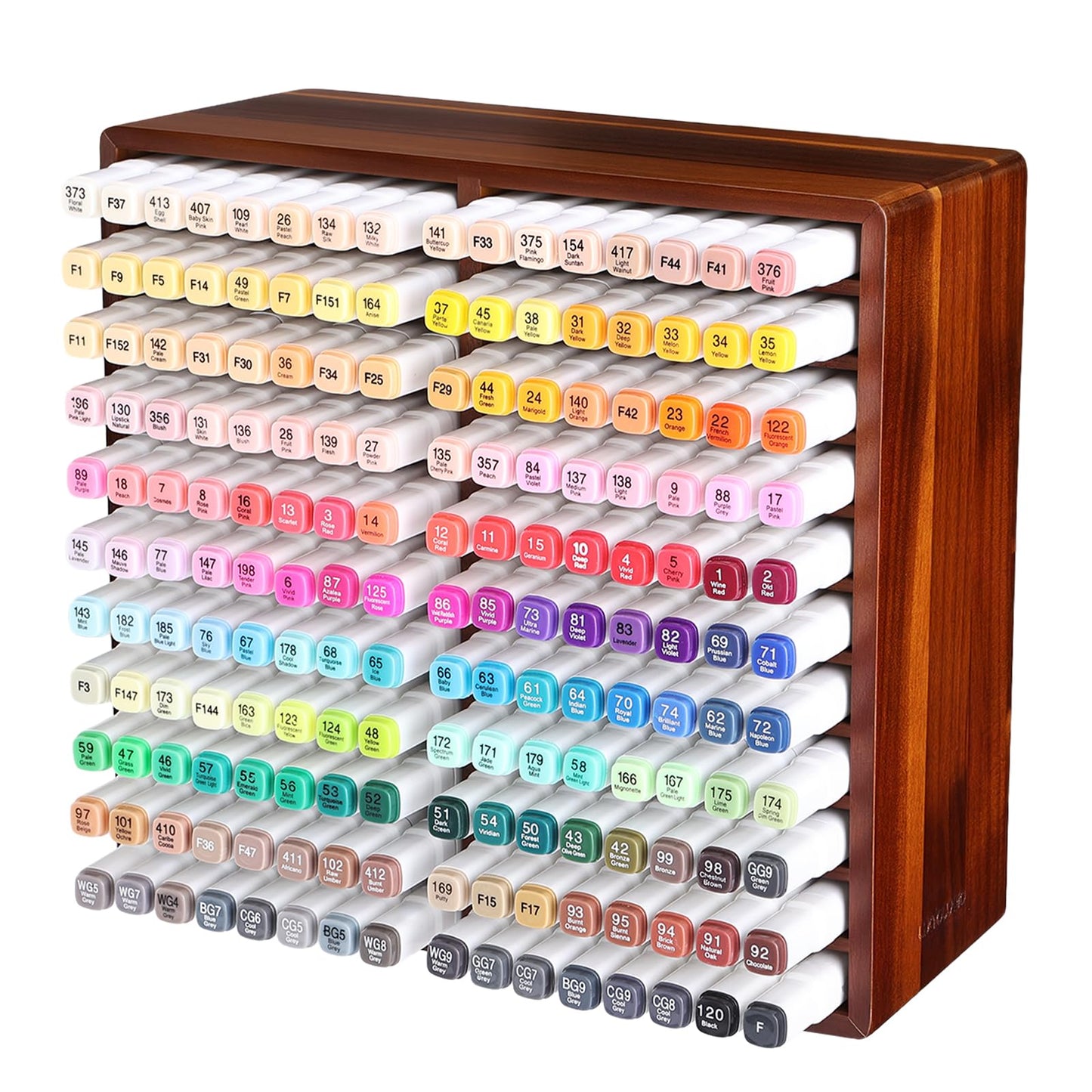 Wooden Organizer Holds 176 Markers, No Assembly – Marker/Alcohol Marker Storage, Wooden Desk Organizer/Holder, Rangement Crayon Alcool for Artists, Kids, Home Ofifce Mothers' Day Birthday Gift