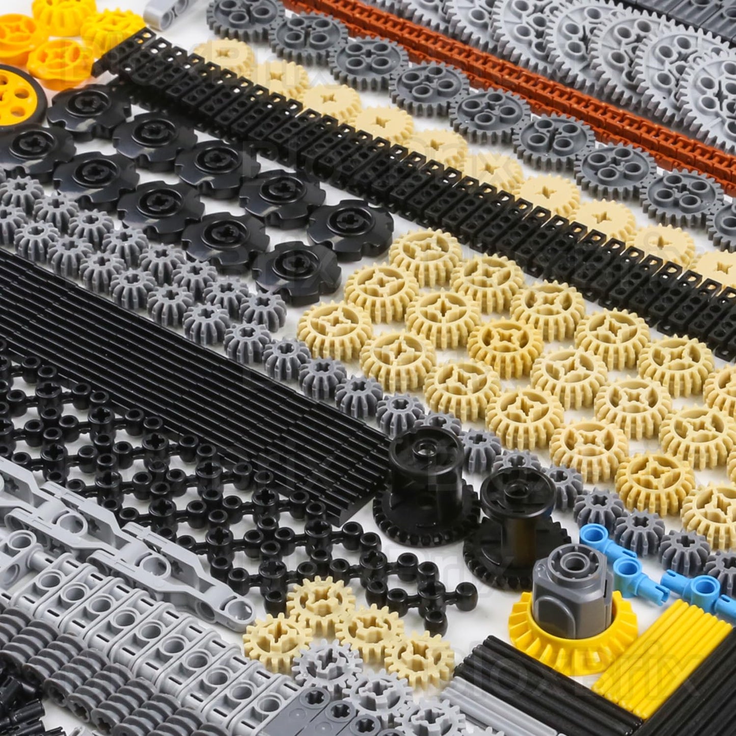 852 Pcs Engine Kit Wheels Chain Link Frame Joints Differential Pins-Gears-Axles Shock-Absorber，MOC Parts for Toy Building Sets Applicable to Mainbrands-Technical-Parts