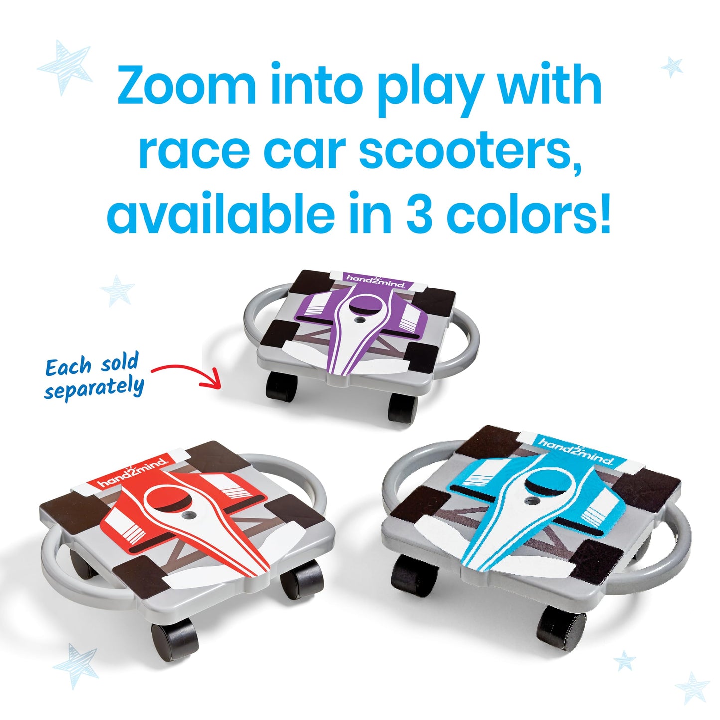 hand2mind Blue Speedway Racer Scooter Board