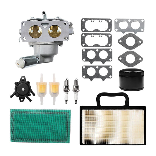 791230 Carburetor, Compatible with 20-25 HP 4 Cycle V-Twin Engine 405777 406777 407777, John Deere MIA10632 LA150 LA130 L120 with Filters, Replaces#: 799230, 699709, 499804