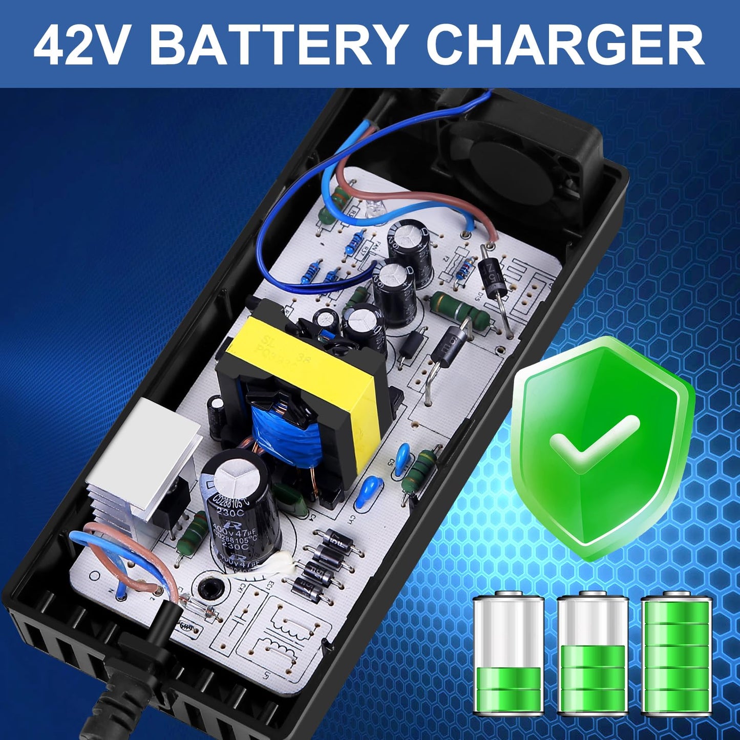 42V 2A (5 Plugs) Universal Charger for Jetson,Gotrax,Razor,Brid,Segway, Sisigad,Hiboy,Ninebot 36V Lithium-ion Battery