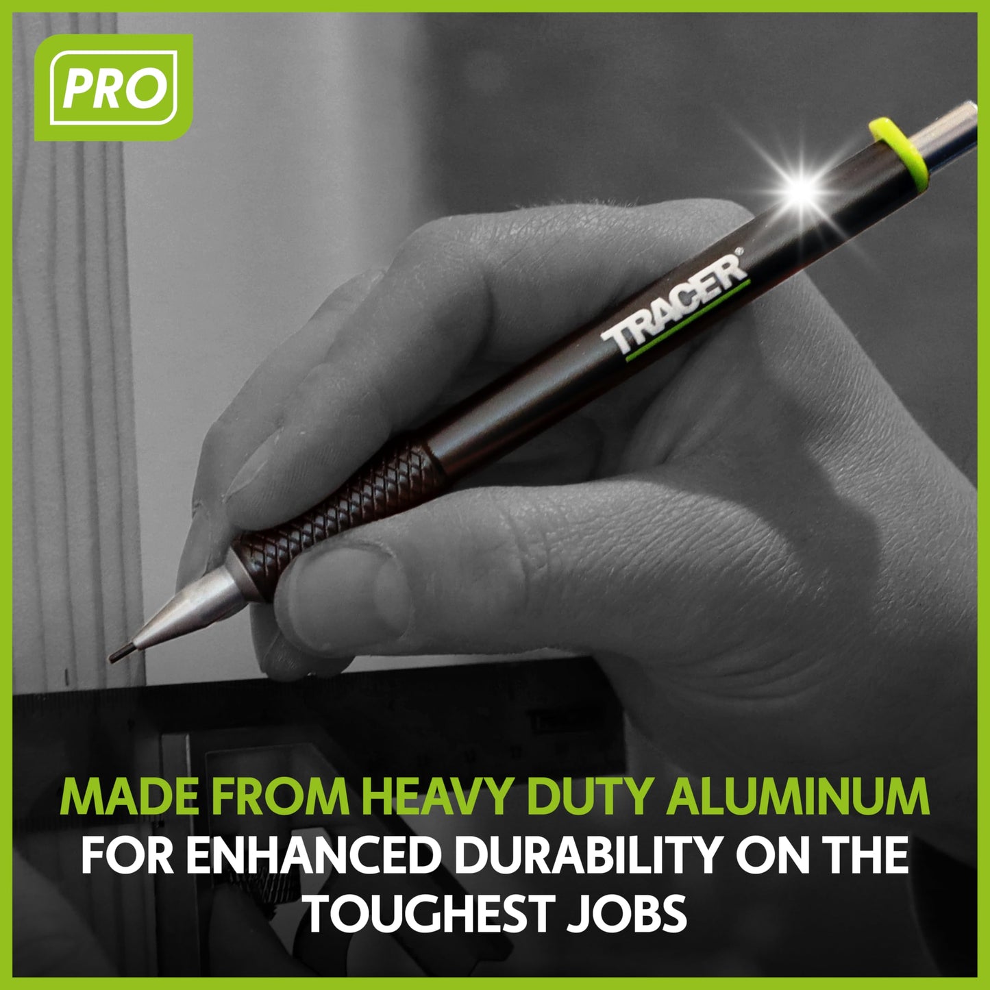 Tracer Pro Series Precision Pencil with 24 x Replacement 1.3mm Leads and Site Holsters - All-in-one Aluminium Precision Marking Kit APPK1-PRO
