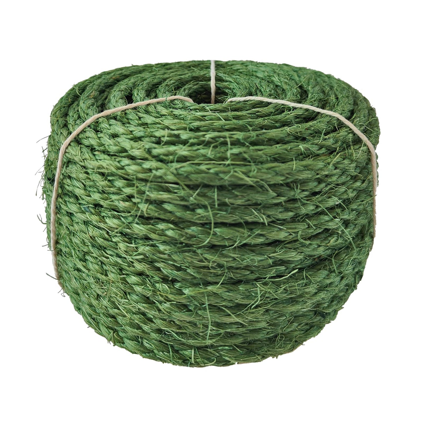 6 mm x 50 m (1/4 in * 164 ft) Sisal Rope for Cat Cactus Scratching Post, Cat Rope for DIY Cactus Cat Tree & Repair Cat Scratcher, Green