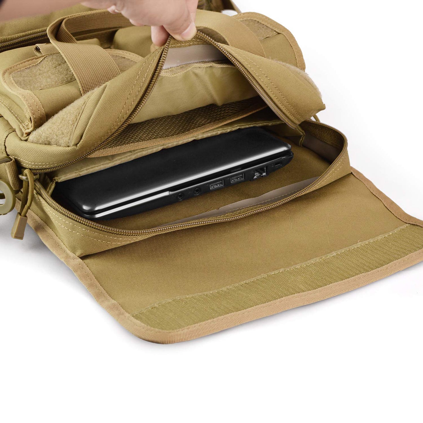 Tactical Briefcase Military Laptop Messenger Bag Computer Shoulder Bag Engineers Men Handbags Heavy Duty with Shoulder Strap, Multiple Pouches & Compartments