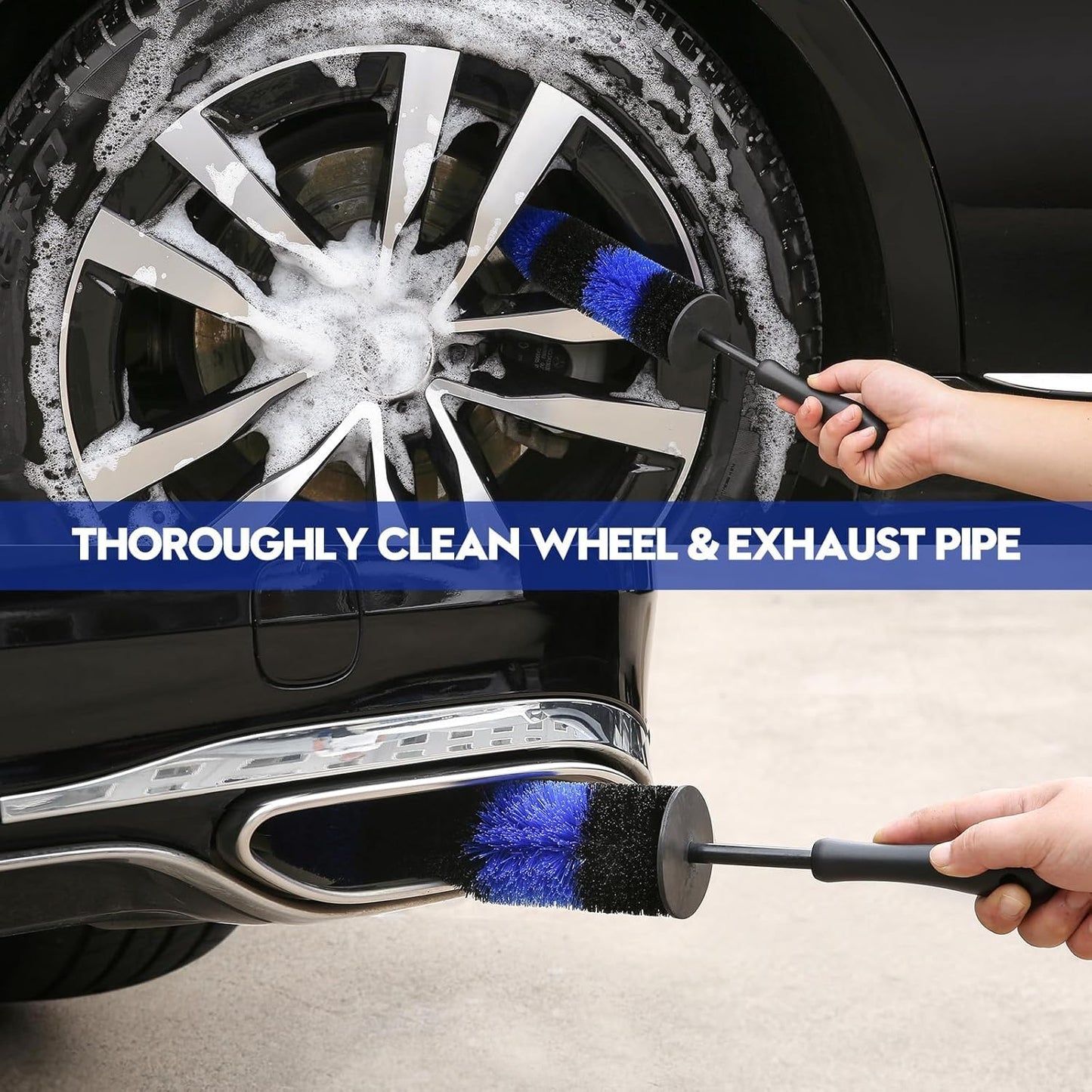 33 Pack Car Detailing Brush Set, Car Detailing Kit, Car Wheel Tire Cleaning Brush Set, Car Wash Kit, Car Cleaning Tools Kit for Cleaning Wheels, Interior, Exterior, Leather, Air Vents, Motorcycle