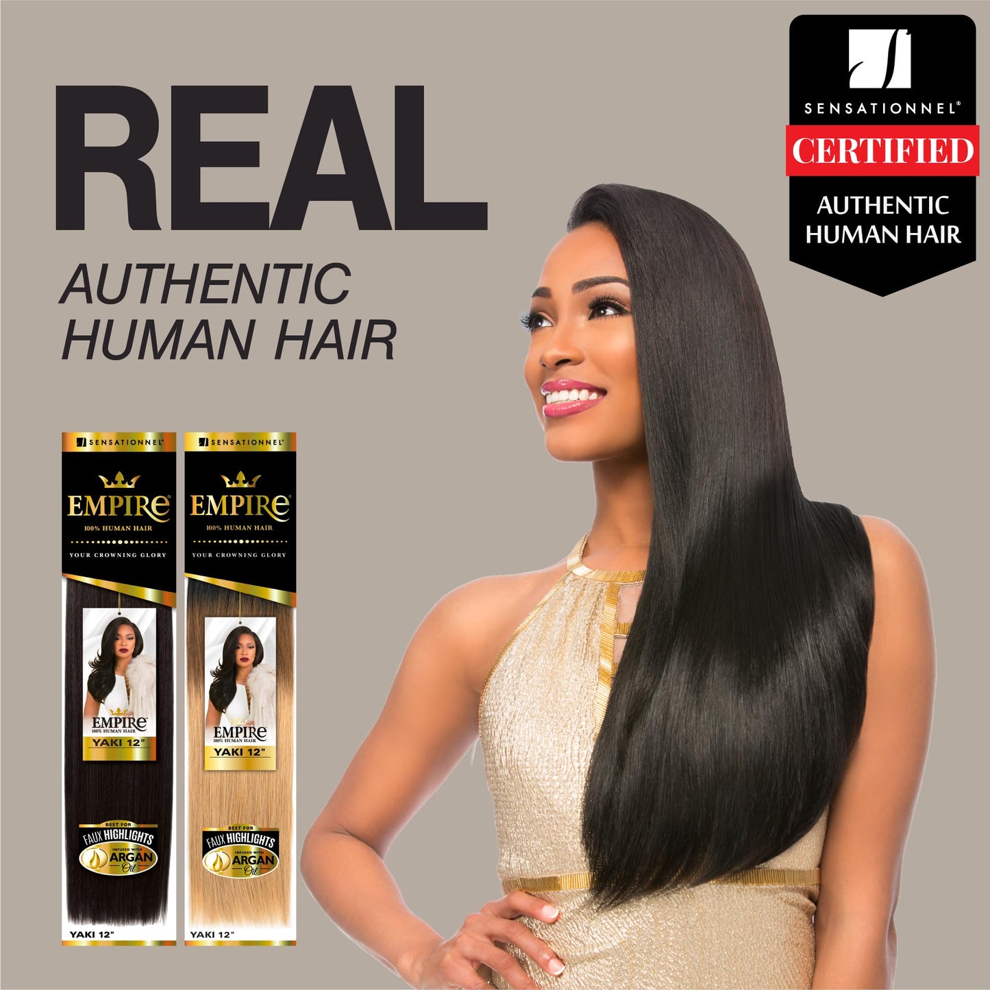 EMPIRE YAKI (14", 1) - Sensationnel 100% Human Remy Hair Yaky Weave