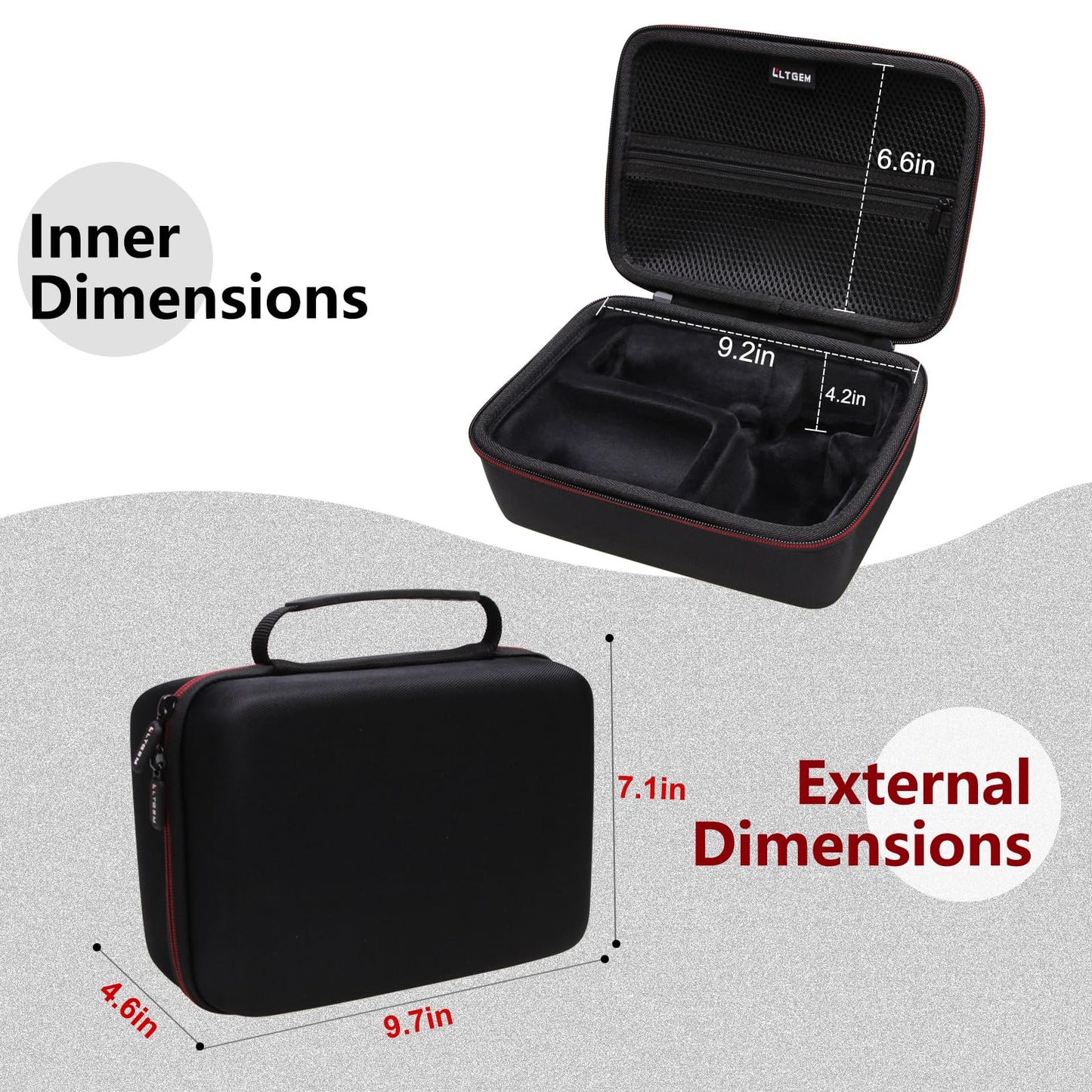 LTGEM Case Compatible with Shure SM7B / MV7+ / MV7X / MX7I / MV7 Microphone(Case Only)