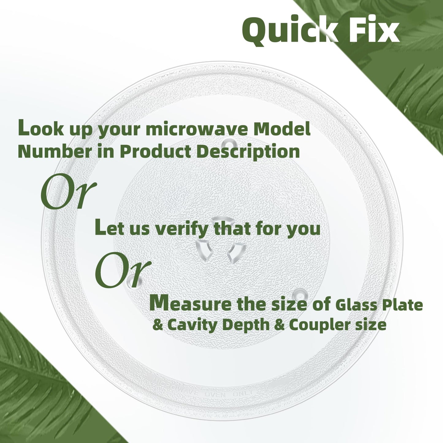 Gemroom 13.5" Microwave Glass Turntable Plate Compatible with 5304509621 Frigidaire Microwave Plate WB39X10032 GE Microwave Plate Replacement WB49X10002 13 1/2" Samsung Microwave Plate DE74-20016A