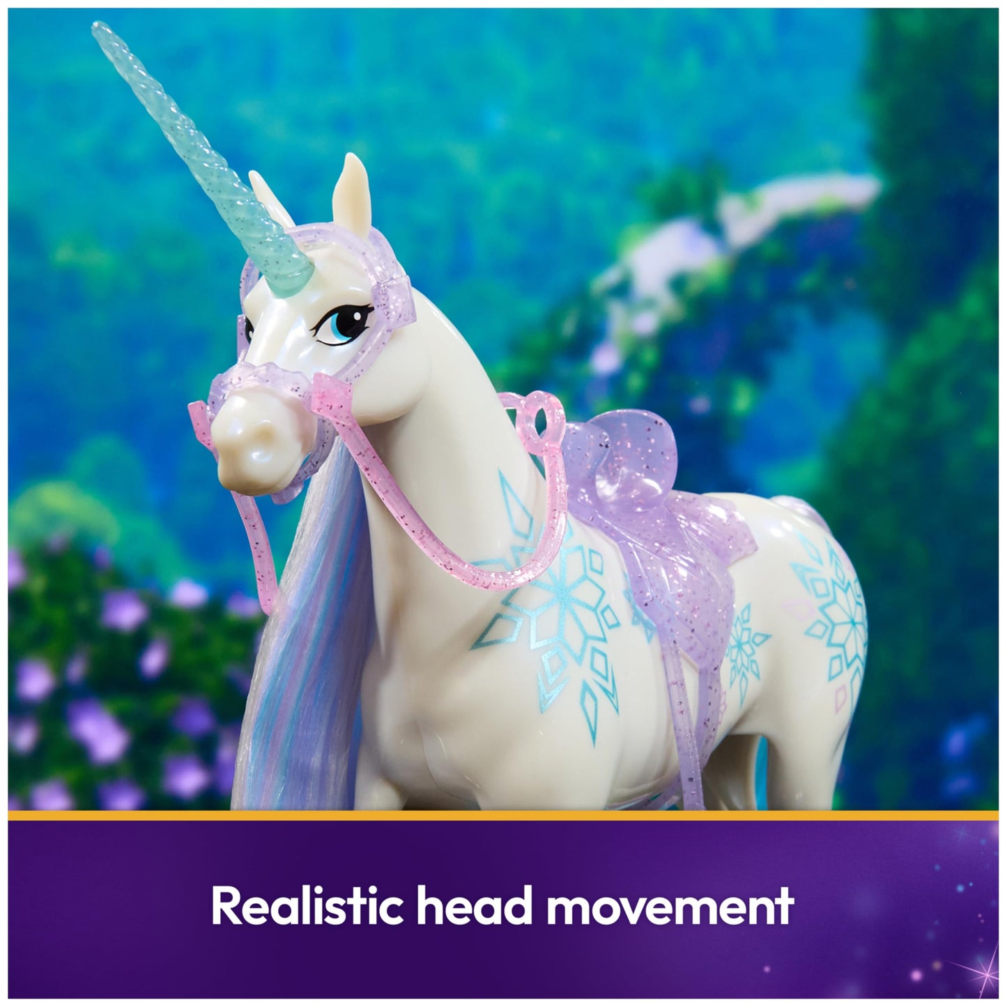 Unicorn Academy, Power of Friendship Glacier, Easter Gifts Idea, Dolls & Unicorn Toys for Girls, Includes Translucent Saddle & Bridle, 11”