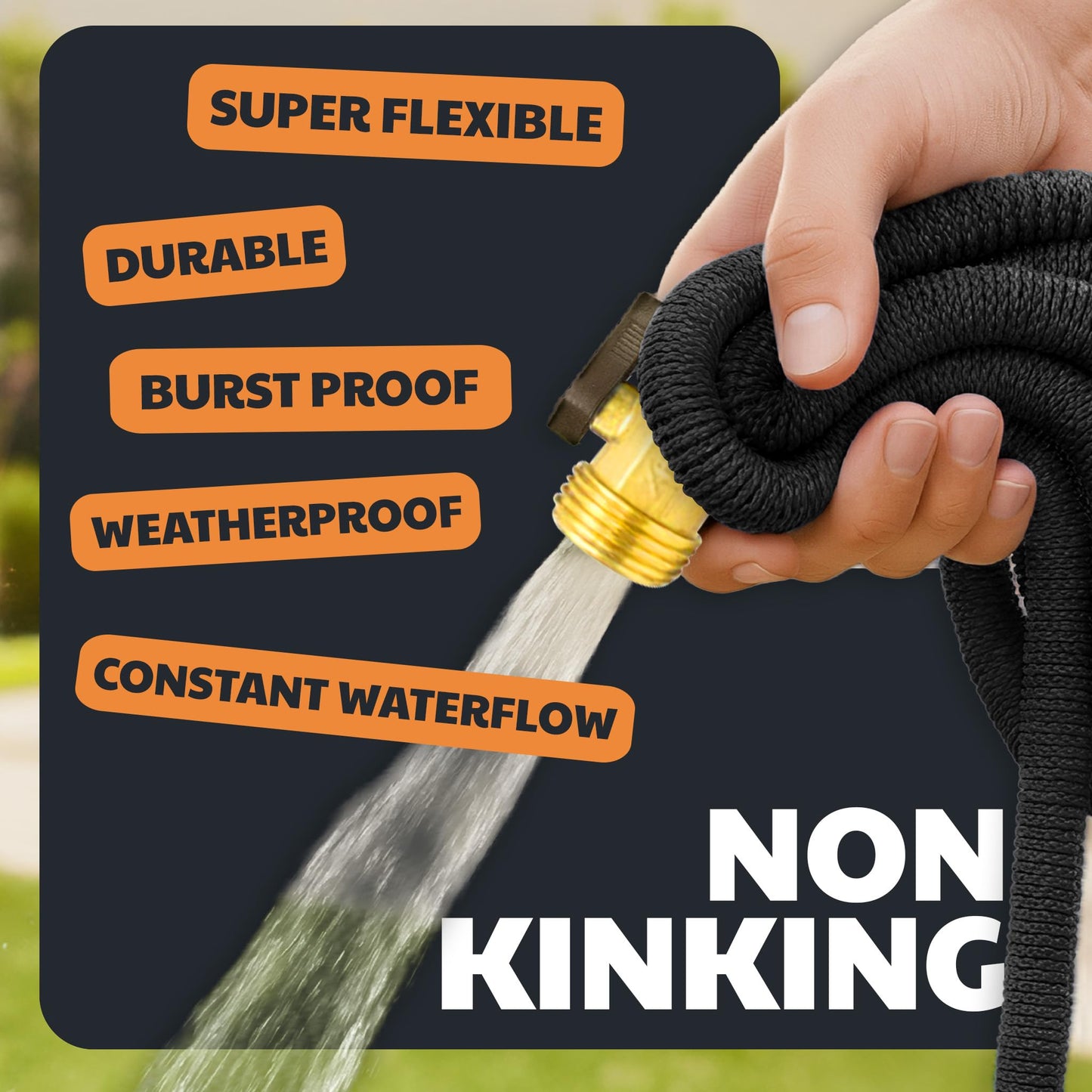 XHOSE PRO Expandable Garden Hose 50ft Water Hose with Brass Fittings, Flexible, Expanding and Retractable, Lightweight 50 Ft Hose, Tuyau Arrosage - 2026 Model
