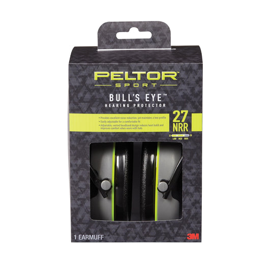 3M/Peltor 97041-PEL-6C Bullseye, Earmuff, Black, NRR 27, Folding