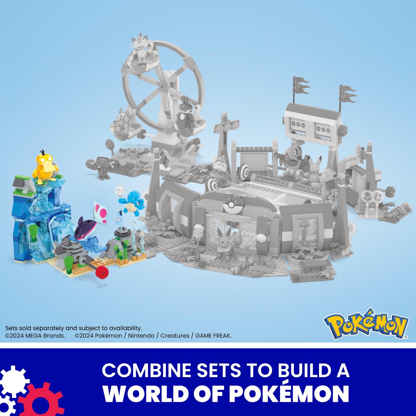 MEGA Pokémon Building Toys Set Aquatic Adventure with 319 Pieces, 2 Poseable Characters, for Kids