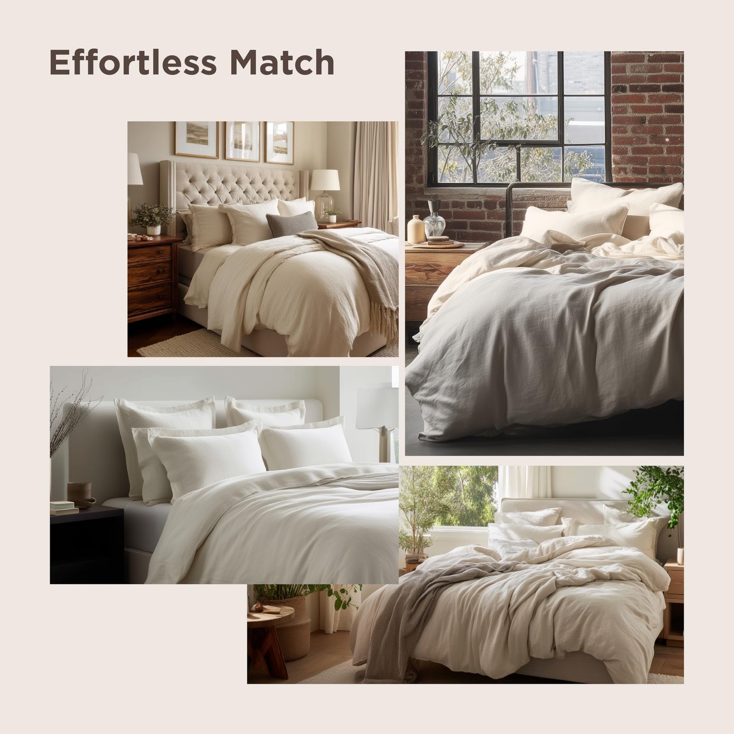 Bedsure Oversized King Duvet Cover - 3 Pieces Prewashed Cotton-Like Extra Soft Bedding Set, Includes 1 Duvet Cover 120x98 Inches with Zipper Closure & 2 Pillow Shams, Linen, Comforter Not Included