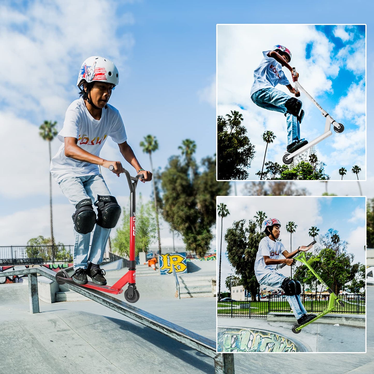 VOKUL Pro Trick Scooter for Kids 6 Years Up & Teens - Stylish Entry Level Stunt Freestyle Scooter with Stable Performance for Boys,Girls(New/Black)